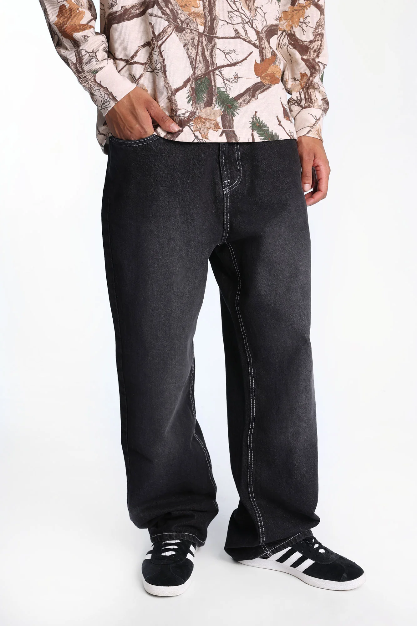 Baggy Skater Embroidered Jeans - Image 2