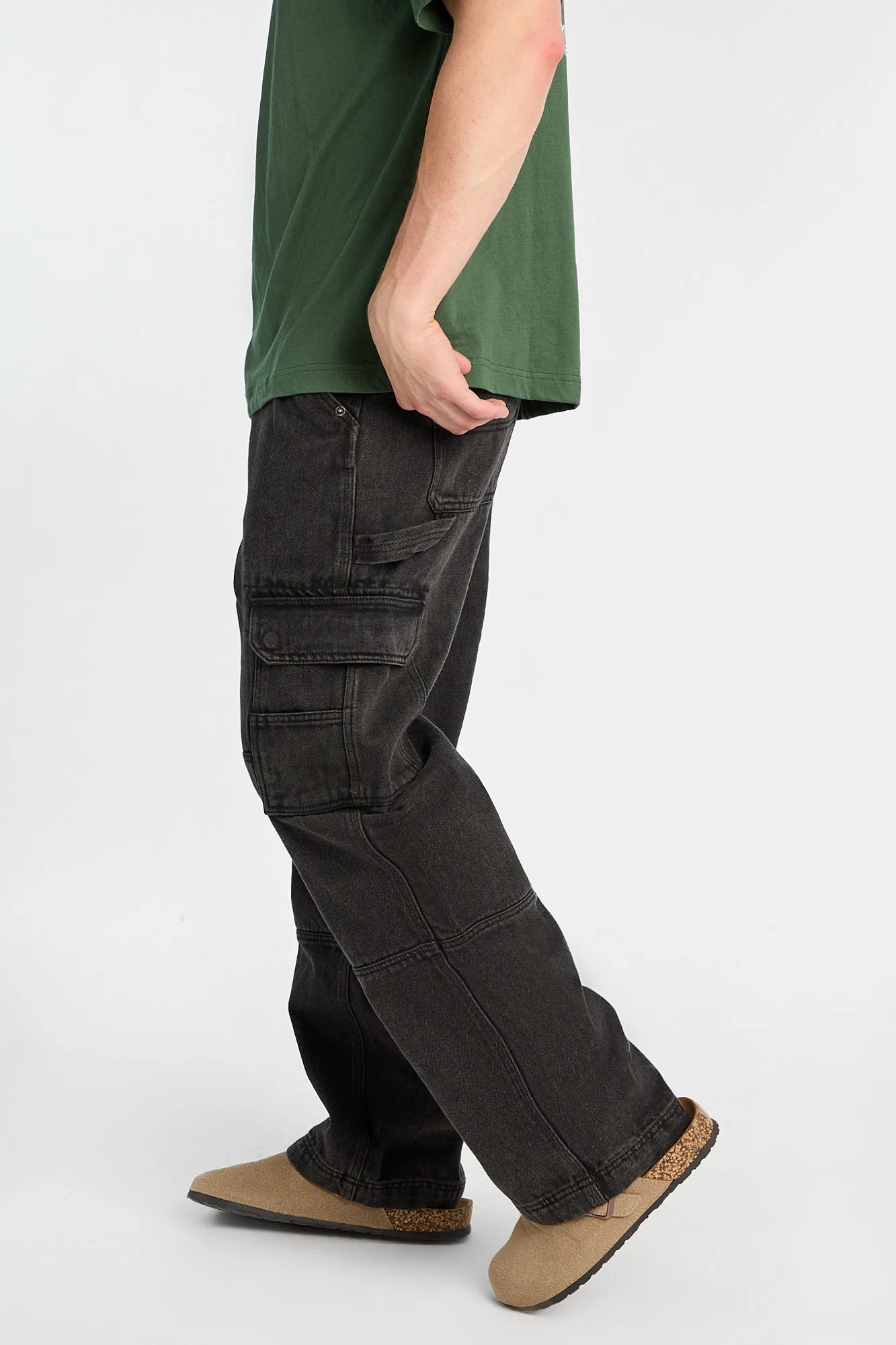 Carpenter Style Black Cargo Jeans - Image 5