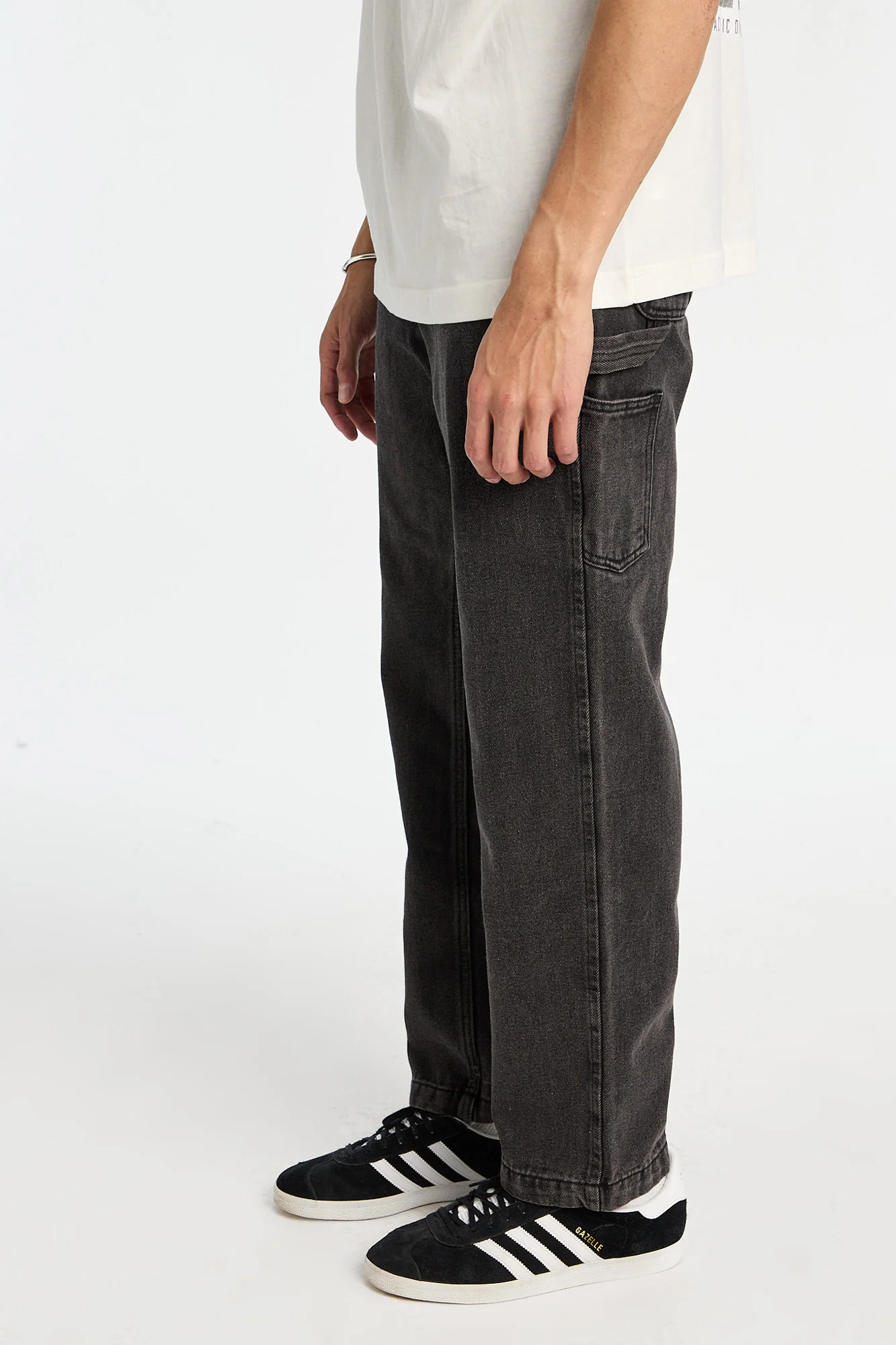 Jean de charpentier délavé noir - Image 6