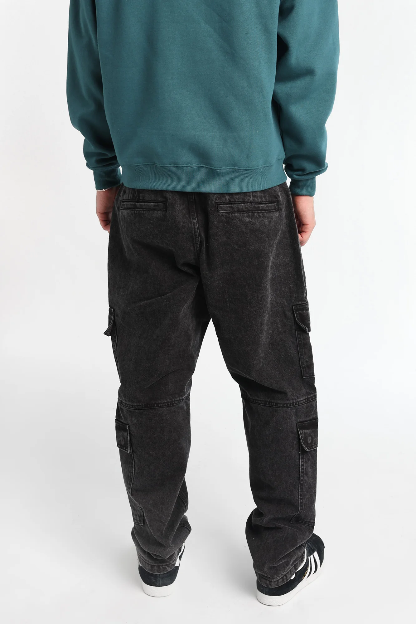 Black 4-Pocket Cargo Jeans - Image 3