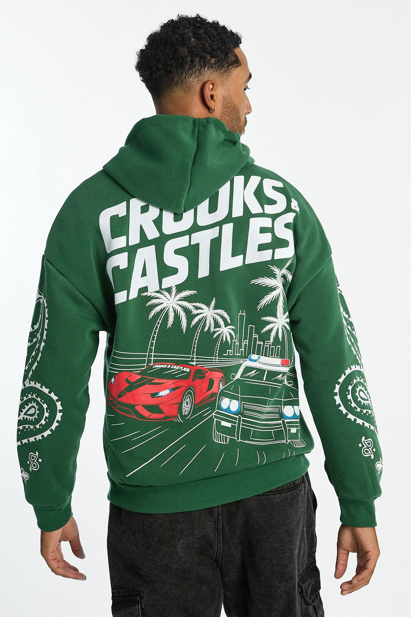 Mens Crooks & Castles Racing Hoodie