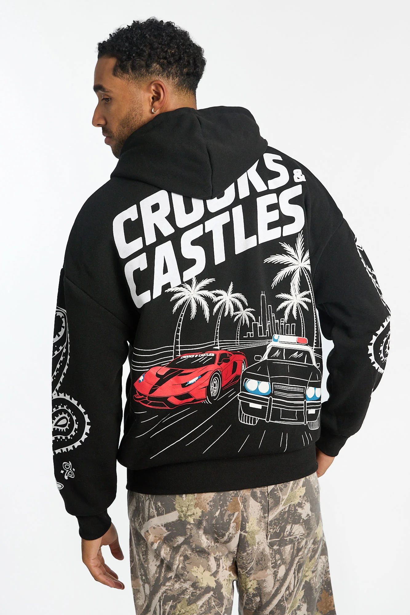 Mens Crooks & Castles Racing Hoodie - Image 2