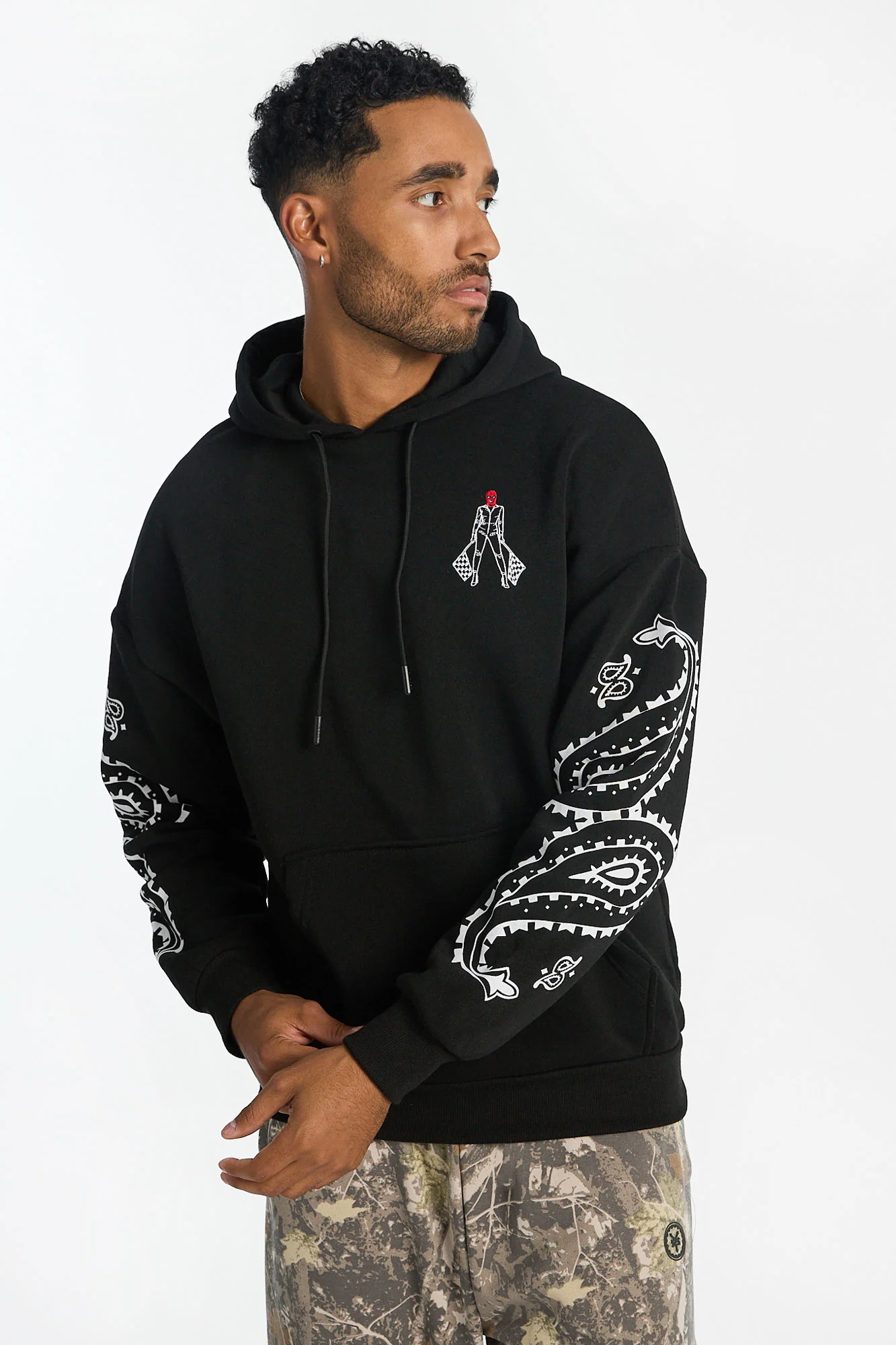 Mens Crooks & Castles Racing Hoodie - Image 3