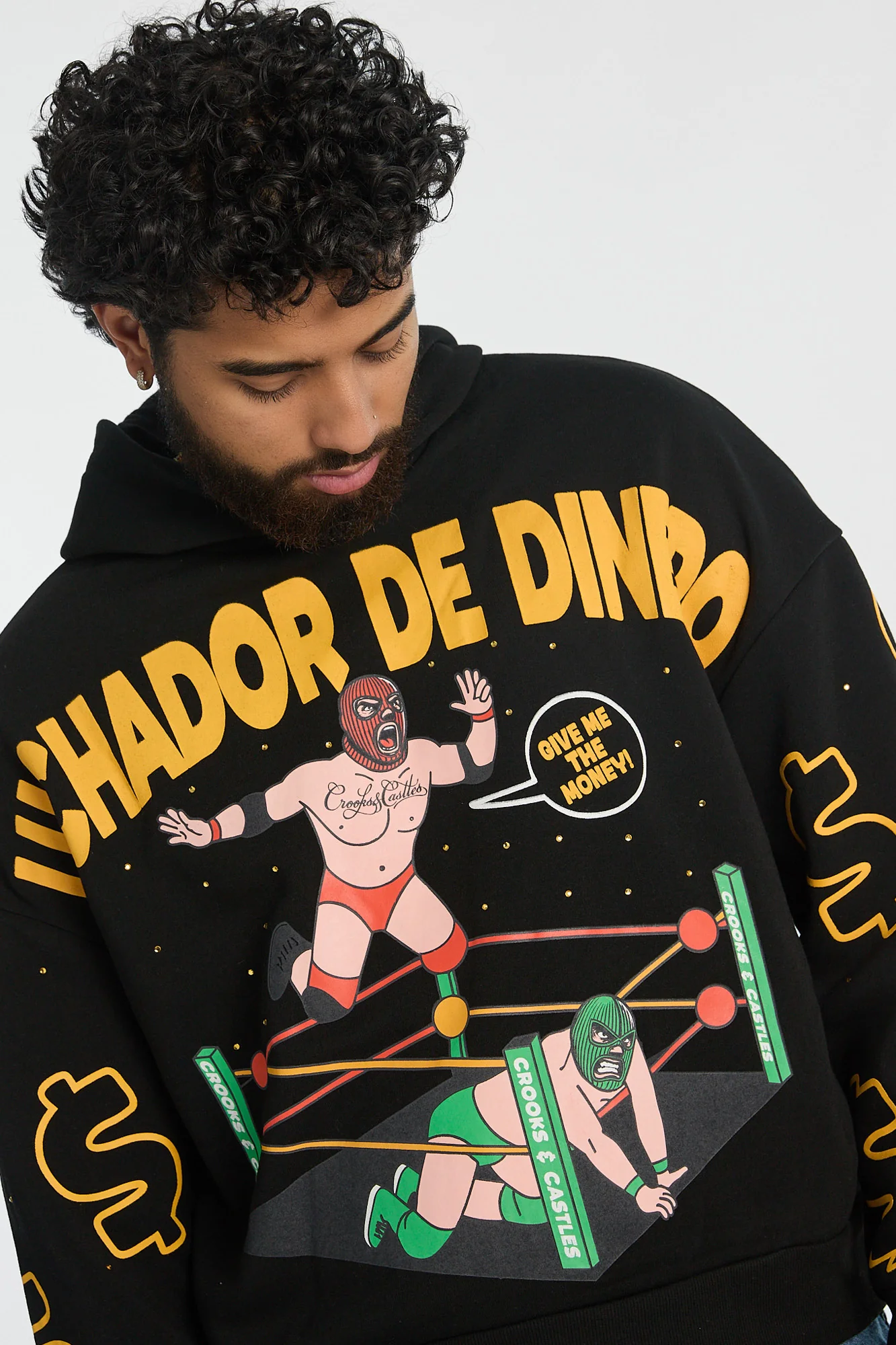 Haut à capuchon imprimé Luchador Crooks & Castles homme - Image 2