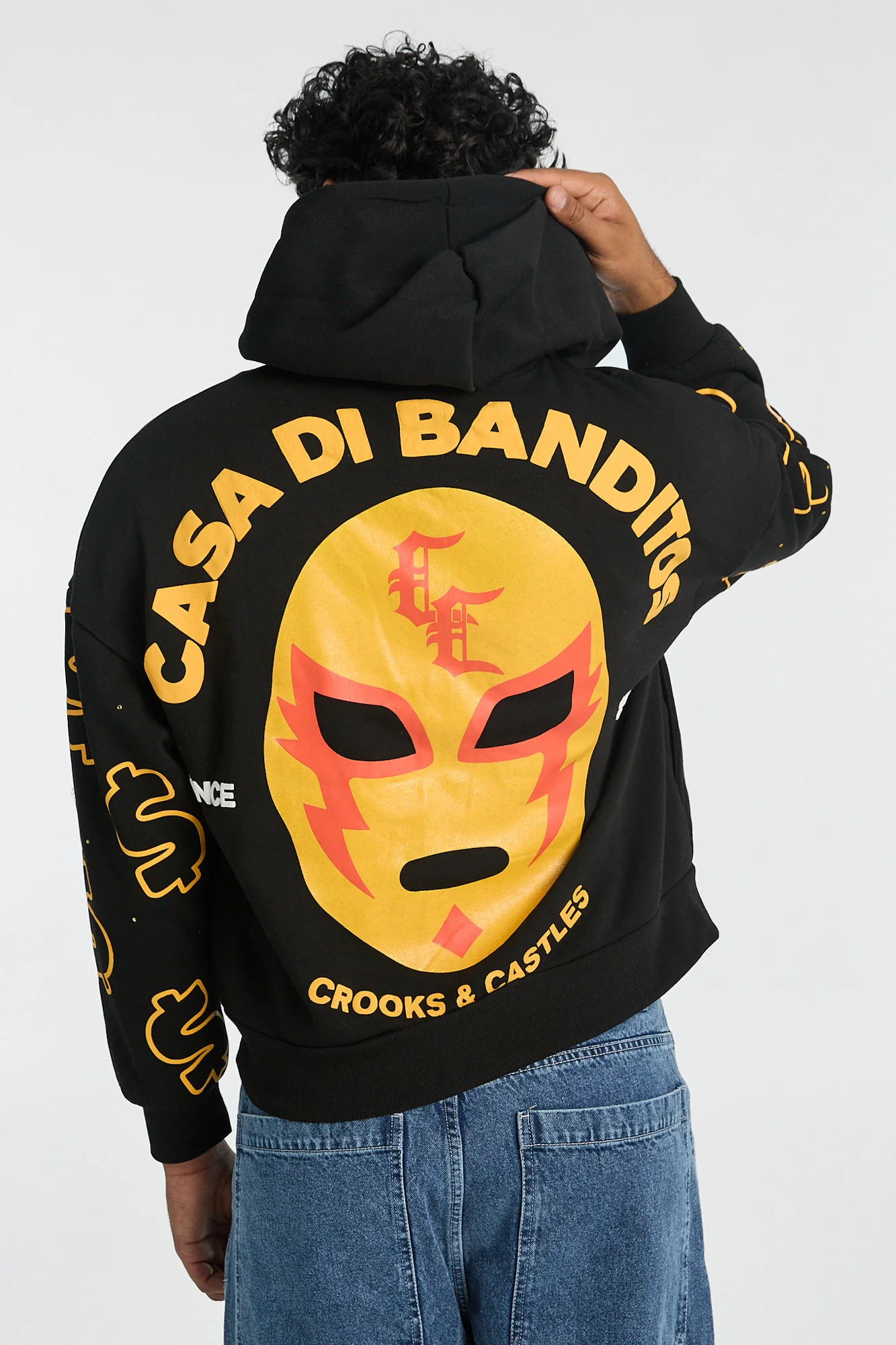 Haut à capuchon imprimé Luchador Crooks & Castles homme - Image 3