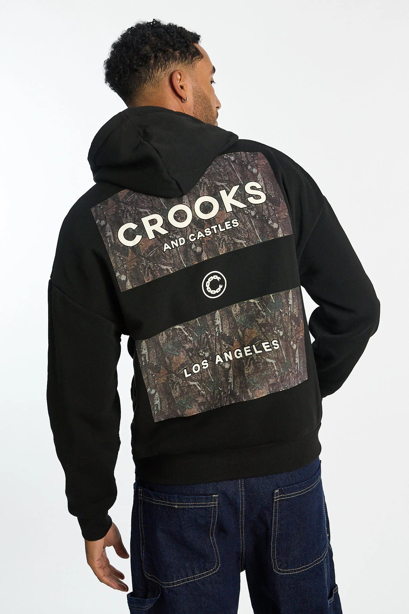 Haut à capuchon imprimé camouflage arbres Crooks & Castles homme - Image 2