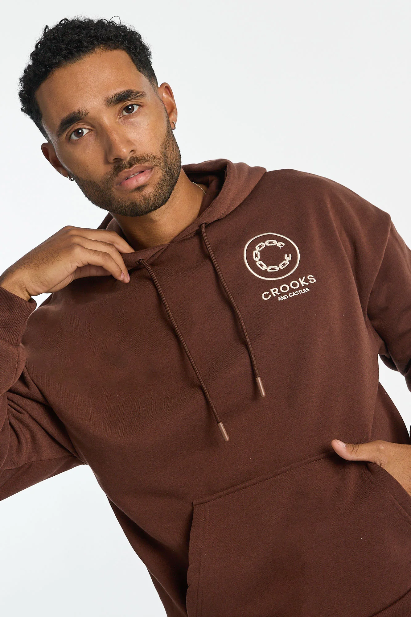 Haut à capuchon imprimé camouflage arbres Crooks & Castles homme - Image 7