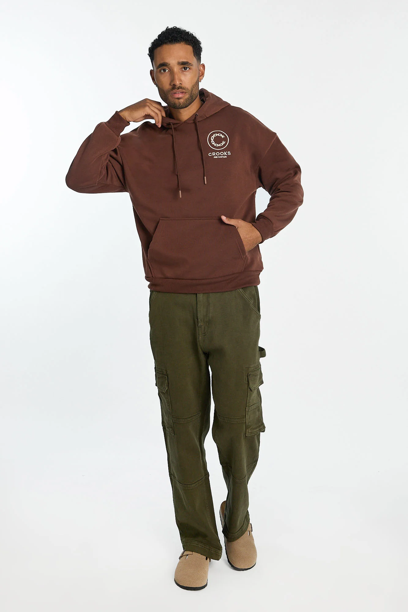 Haut à capuchon imprimé camouflage arbres Crooks & Castles homme - Image 8