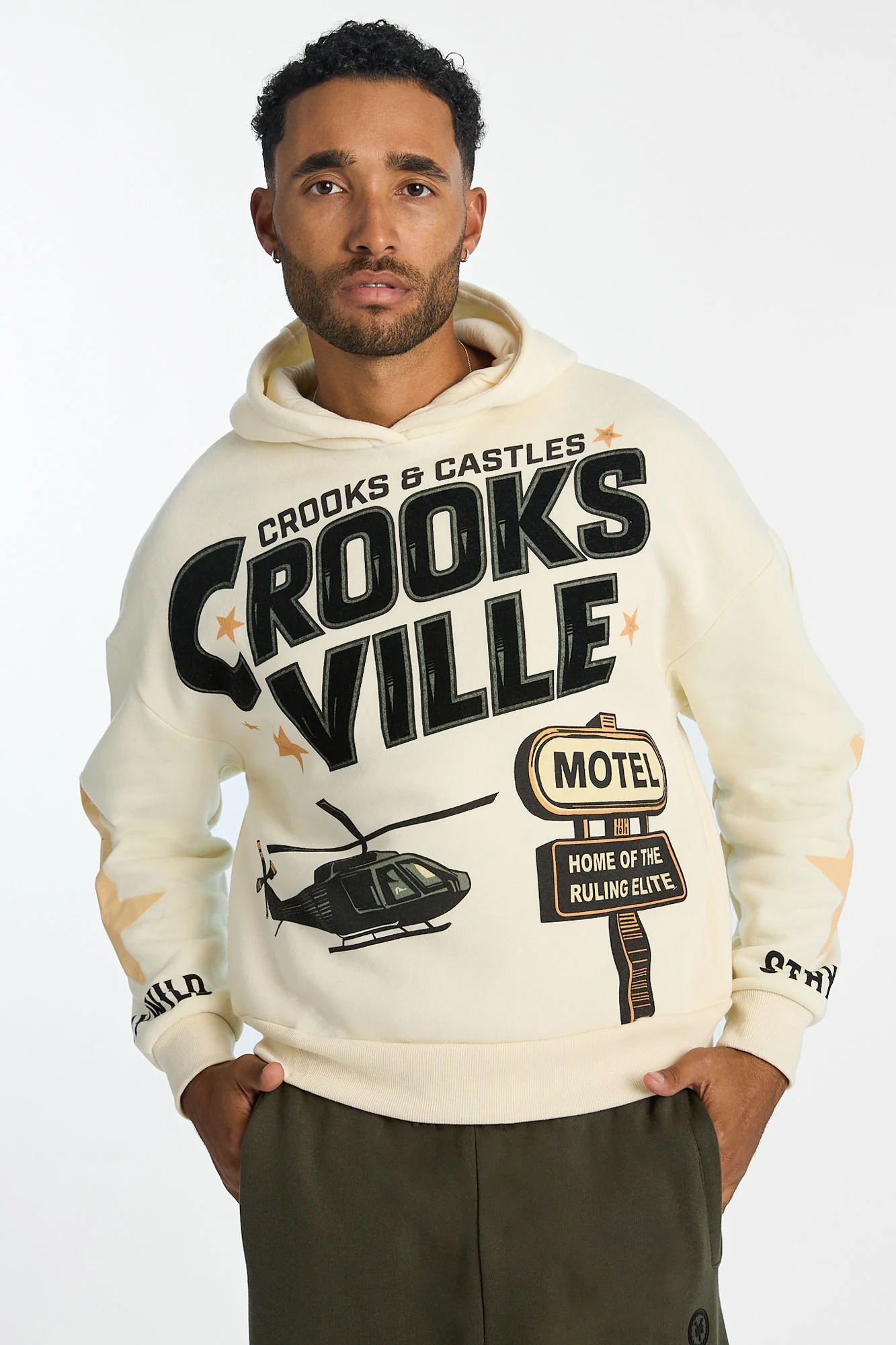 Haut à capuchon imprimé Crooks & Castles Crooksville homme