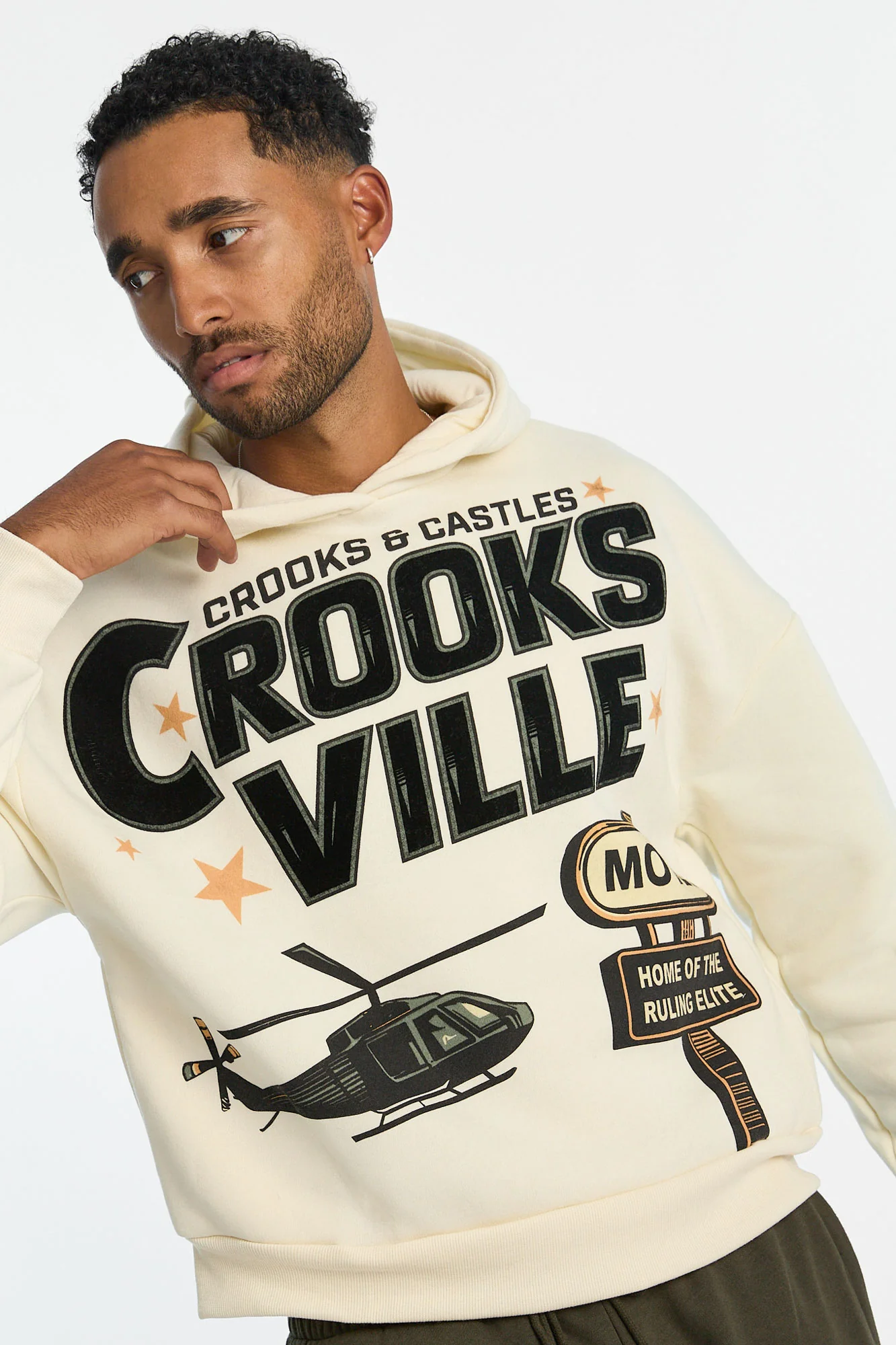 Haut à capuchon imprimé Crooks & Castles Crooksville homme - Image 2
