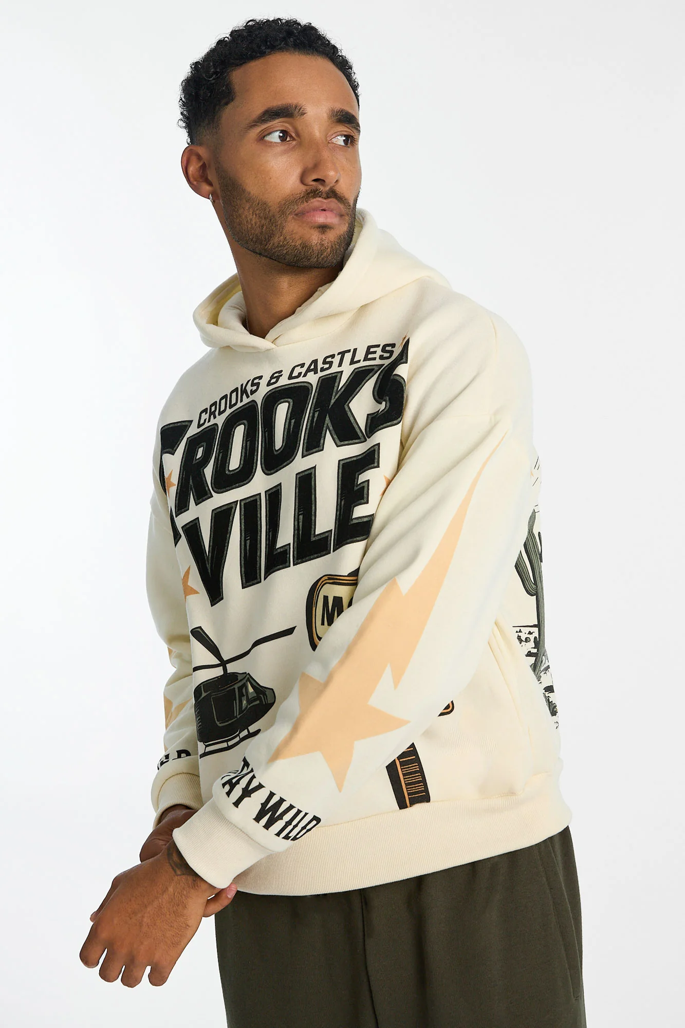 Haut à capuchon imprimé Crooks & Castles Crooksville homme - Image 5