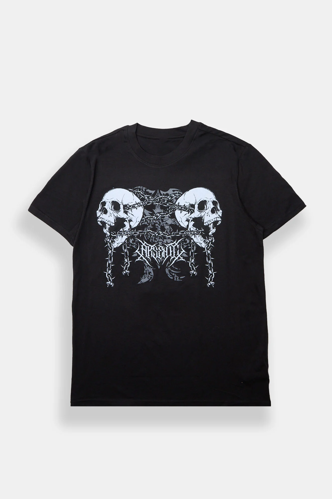 T-shirt imprimé crânes enchaînés Arsenic