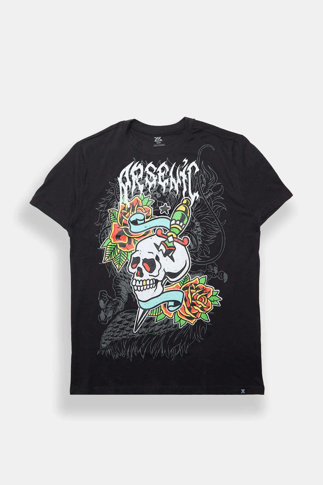 Arsenic Skull Tattoo Graphic Tee - Image 3