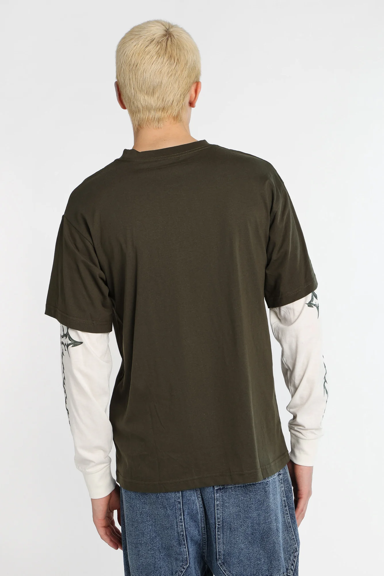 Arsenic Skull Graphic Long Sleeve 2-Fer Tee - Image 8