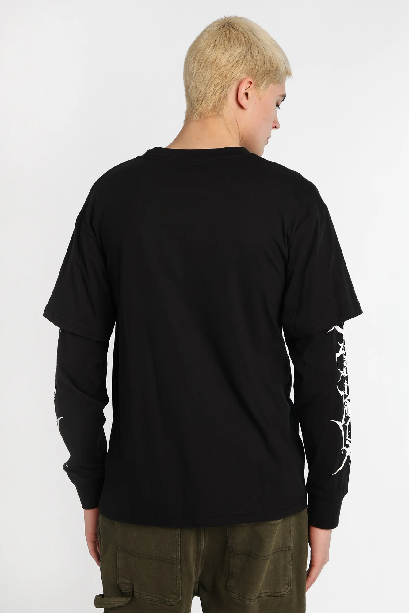 Arsenic Gothic Logo Long Sleeve 2-Fer Tee - Image 3