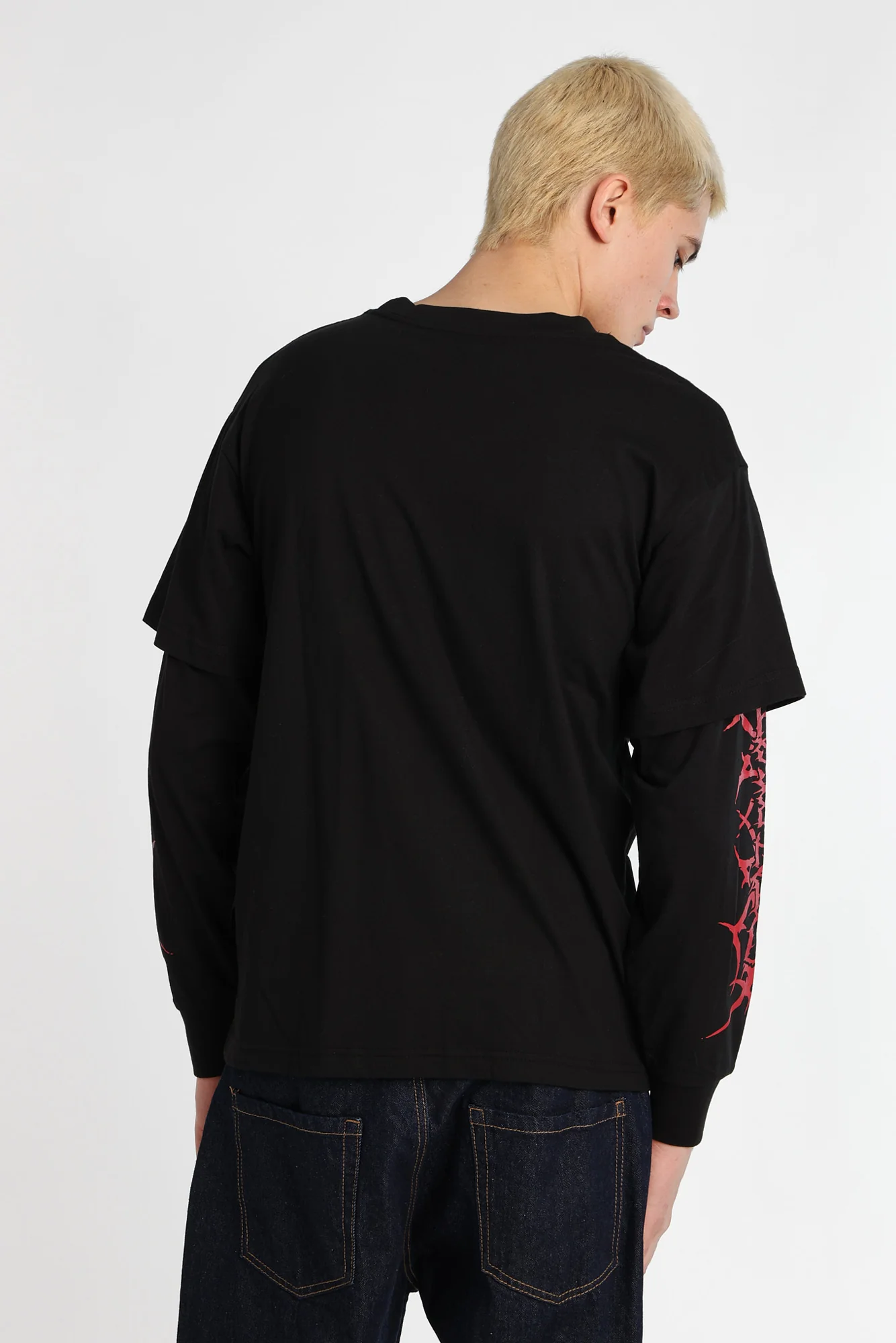 Arsenic Gothic Logo Long Sleeve 2-Fer Tee - Image 8