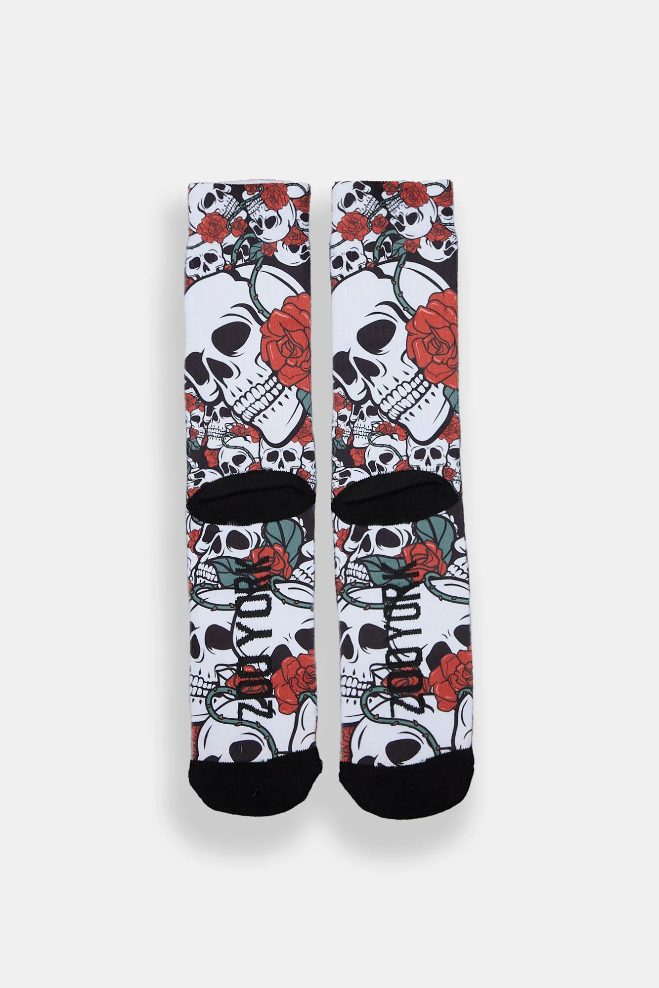 Chaussettes imprimées roses et crânes Zoo York - Image 3