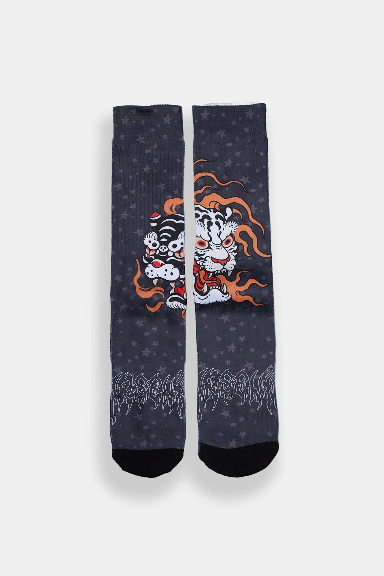 Chaussettes imprimées tigre en feu Arsenic - Image 2