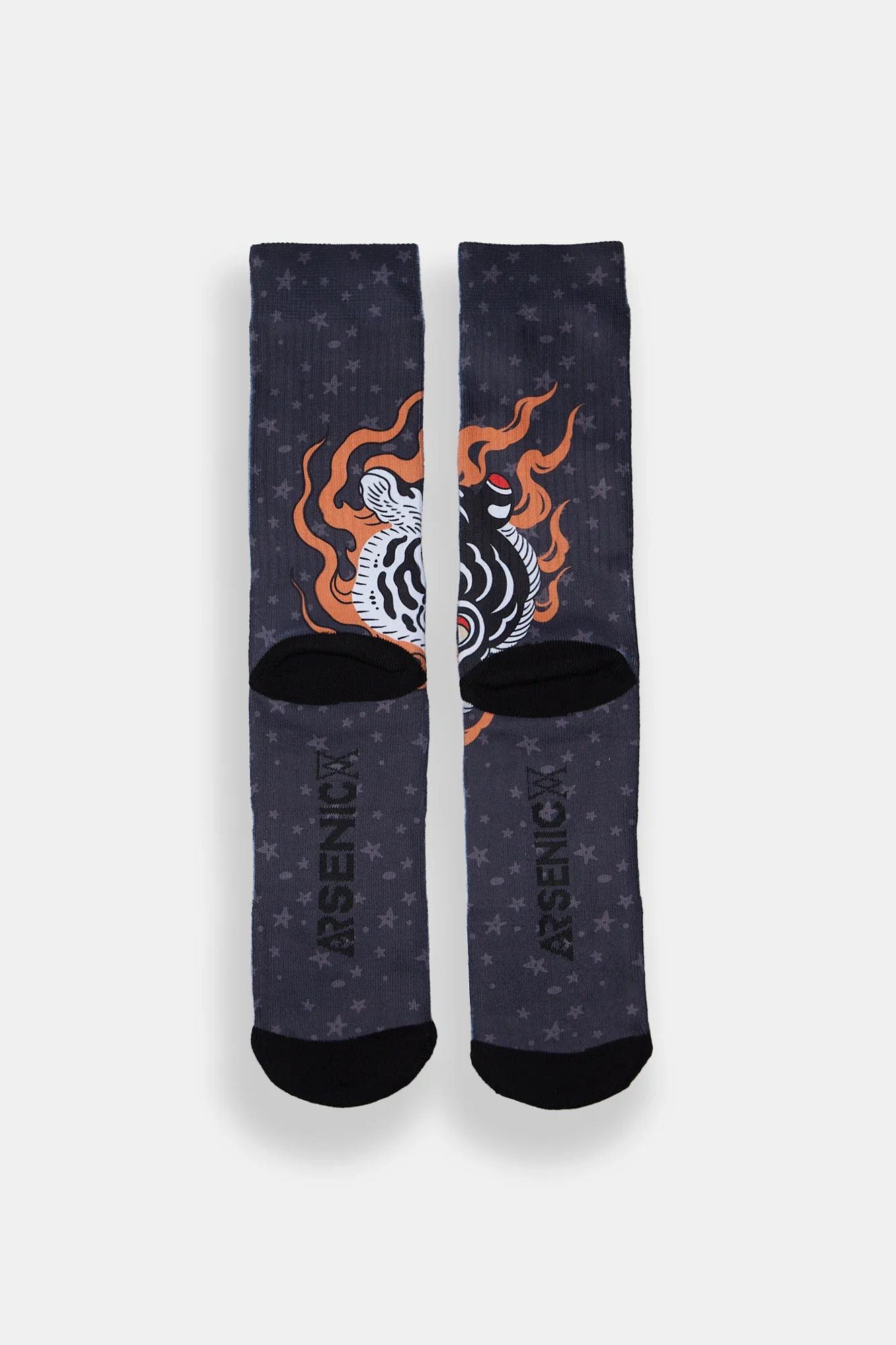 Chaussettes imprimées tigre en feu Arsenic - Image 3