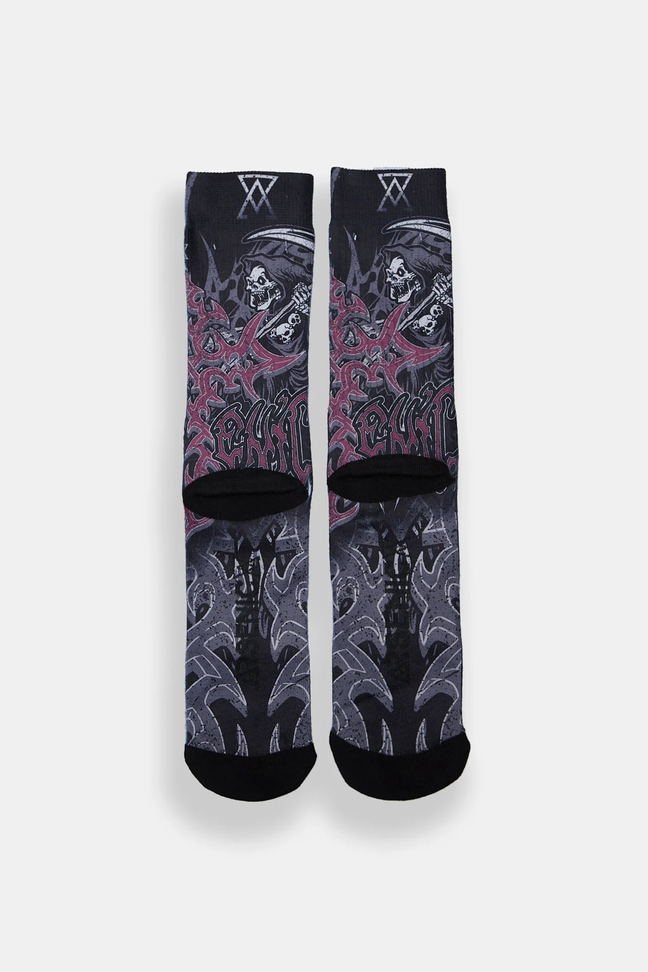 Arsenic Grim Reaper Printed Crew Socks - Image 3
