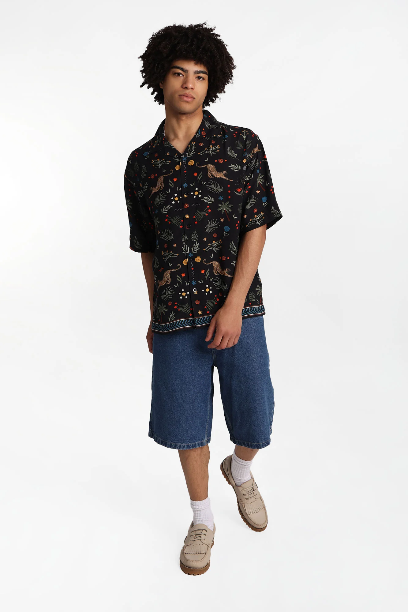 Arsenic Jungle Print Button-Up Shirt - Image 4