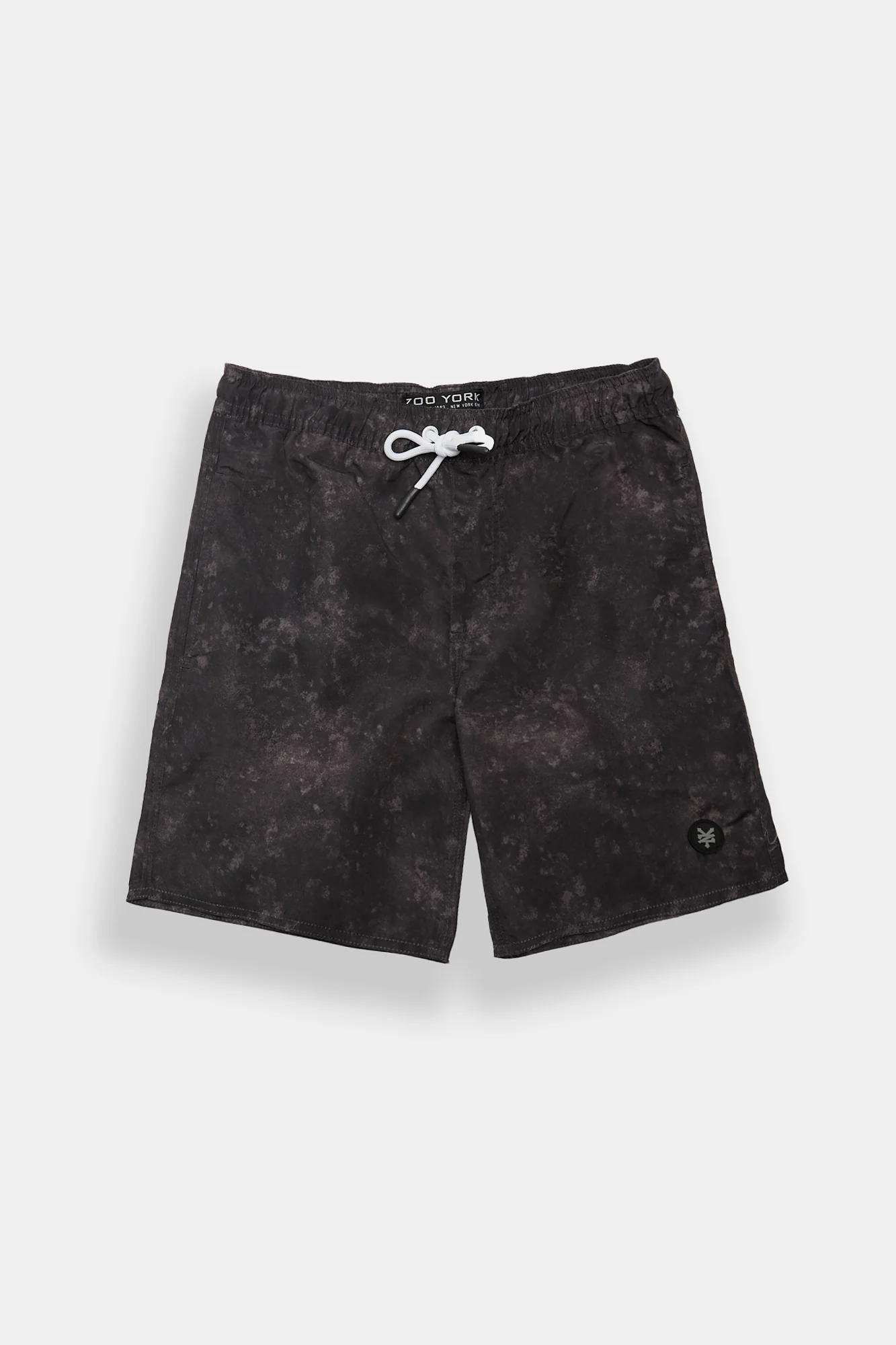 Zoo York Youth Black Tie-Dye Swim Shorts 7"