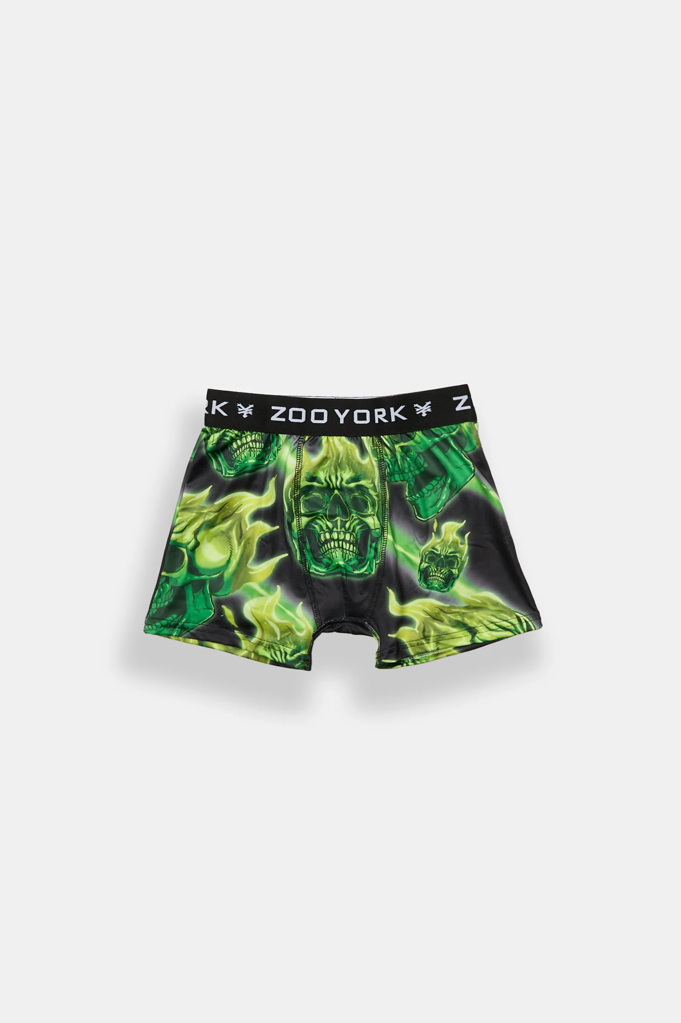 Caleçon boxeur imprimé crânes verts Zoo York junior
