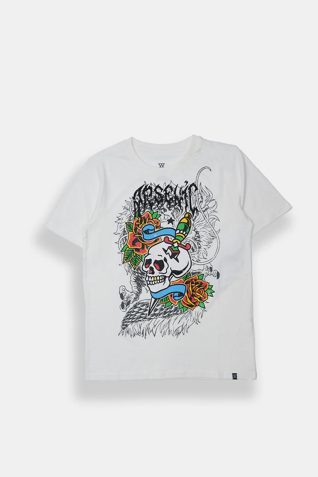 Arsenic Youth Skull Tattoo Graphic Tee - Image 3