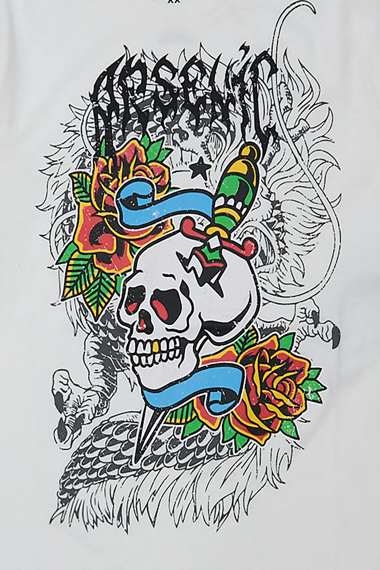 Arsenic Youth Skull Tattoo Graphic Tee - Image 4