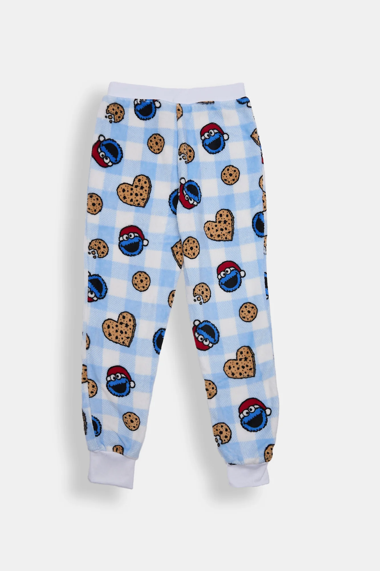 Girls Sesame Street Cookie Monster Plush Pajama Pant - Image 2