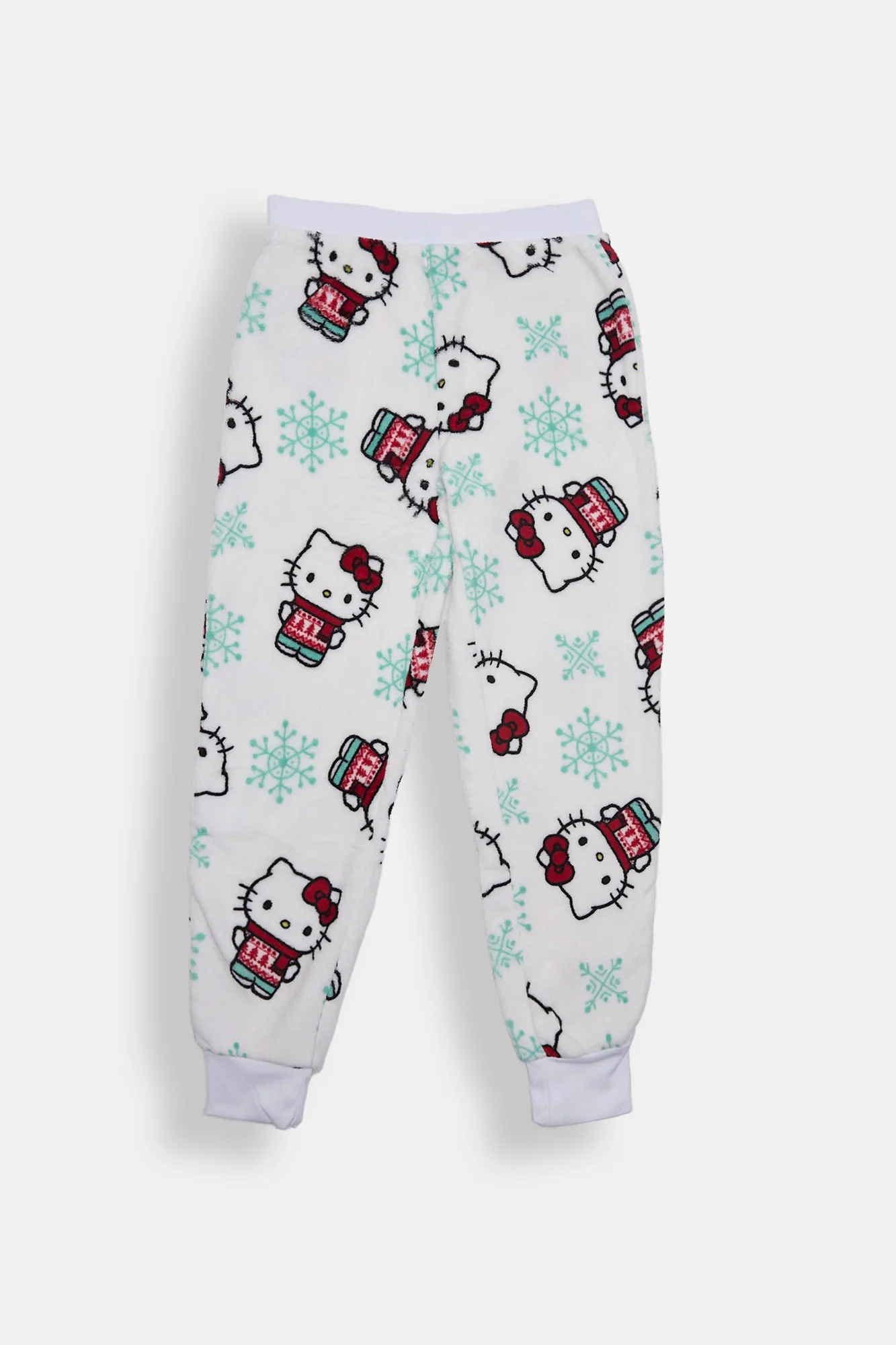 Pantalon de pyjama en peluche flocon de neige Hello Kitty fille