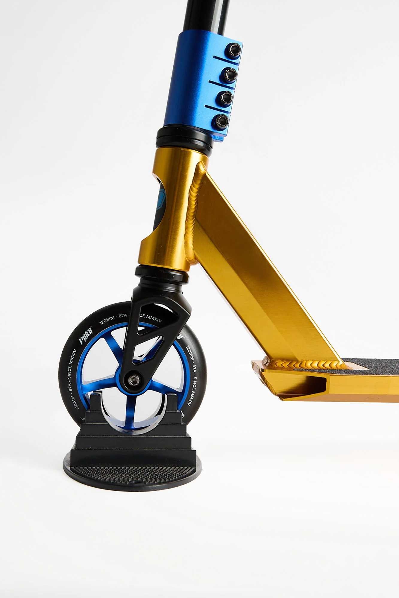 Trottinette Pivot X-Park dorée et bleue - Image 4