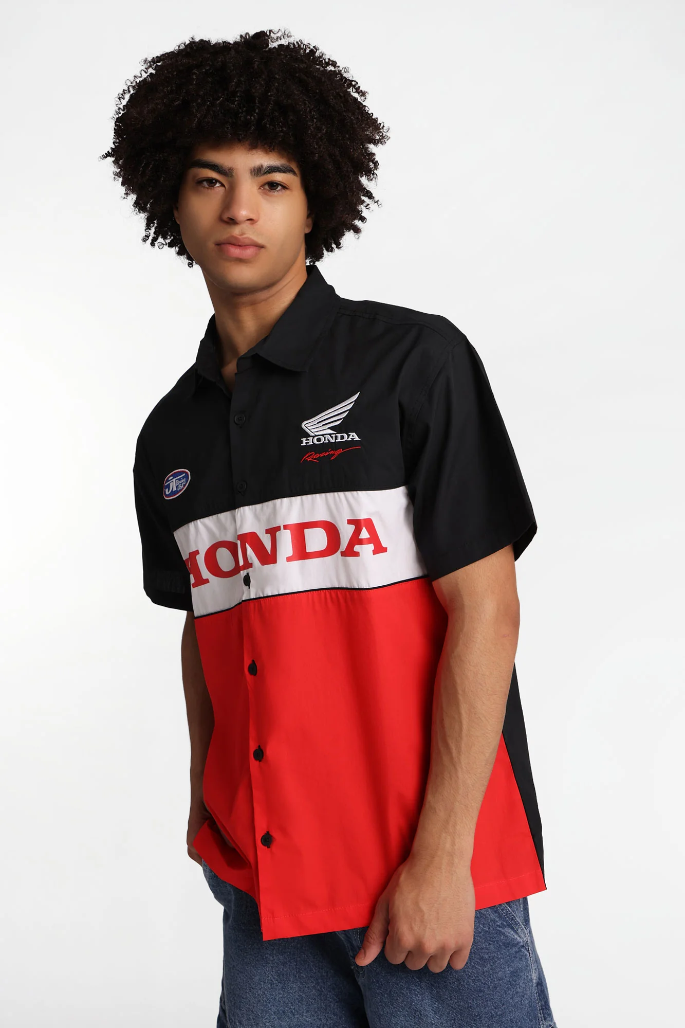 Honda Racing Button-Up Work Shirt