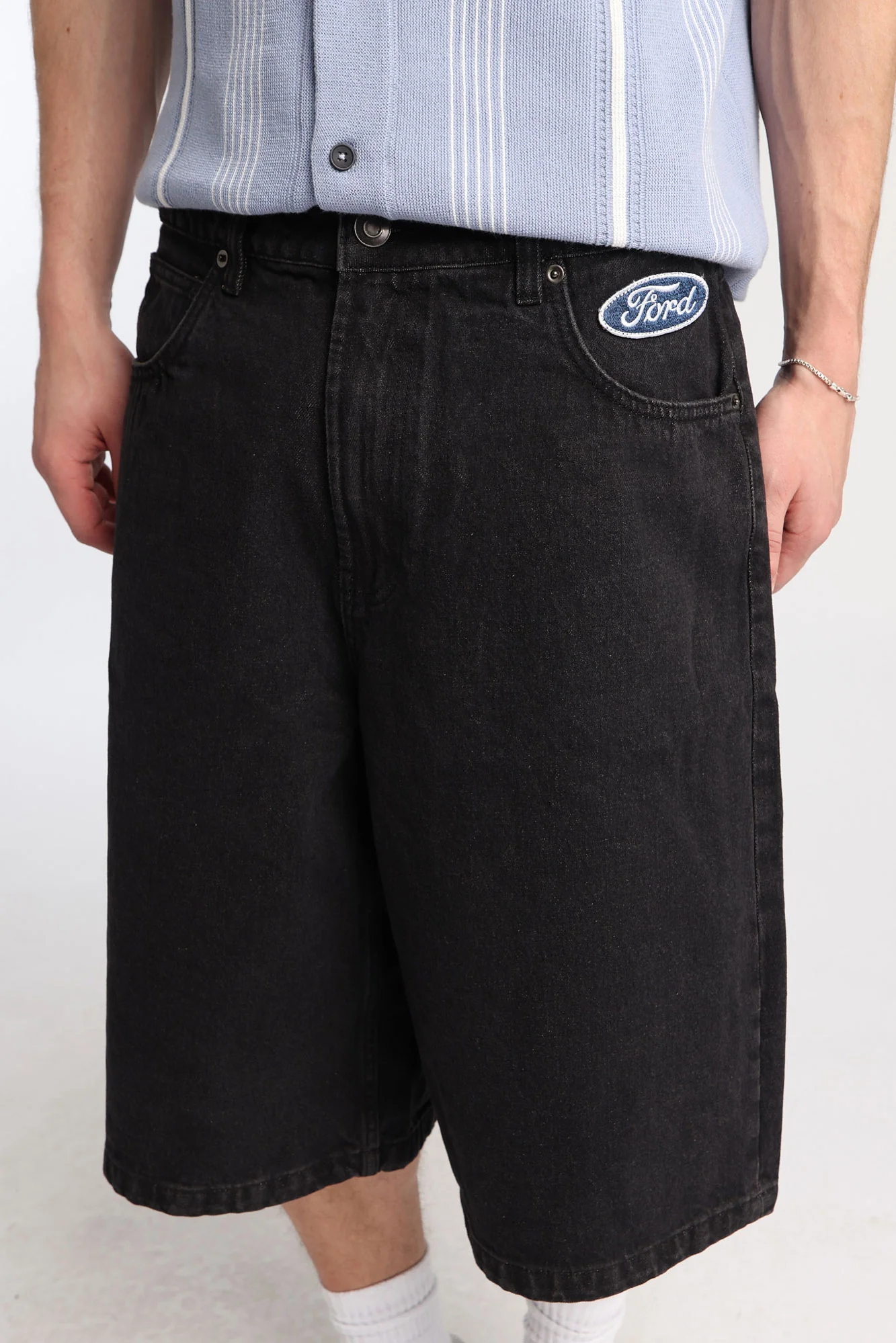 Ford Embroidered Patch Logo Jorts