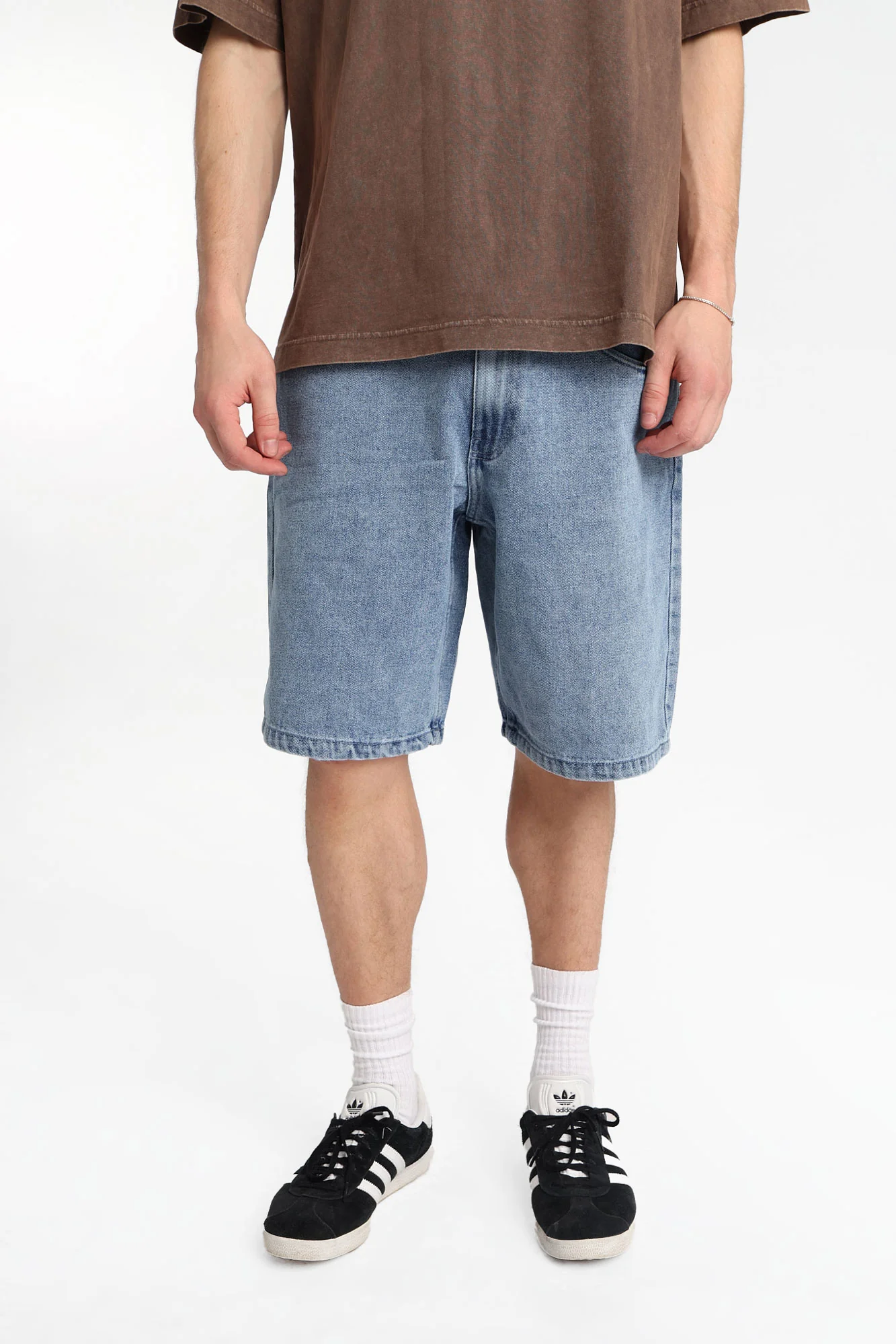 Ford Motor Co. Detroit Embroidered Loose Denim Shorts - Image 3