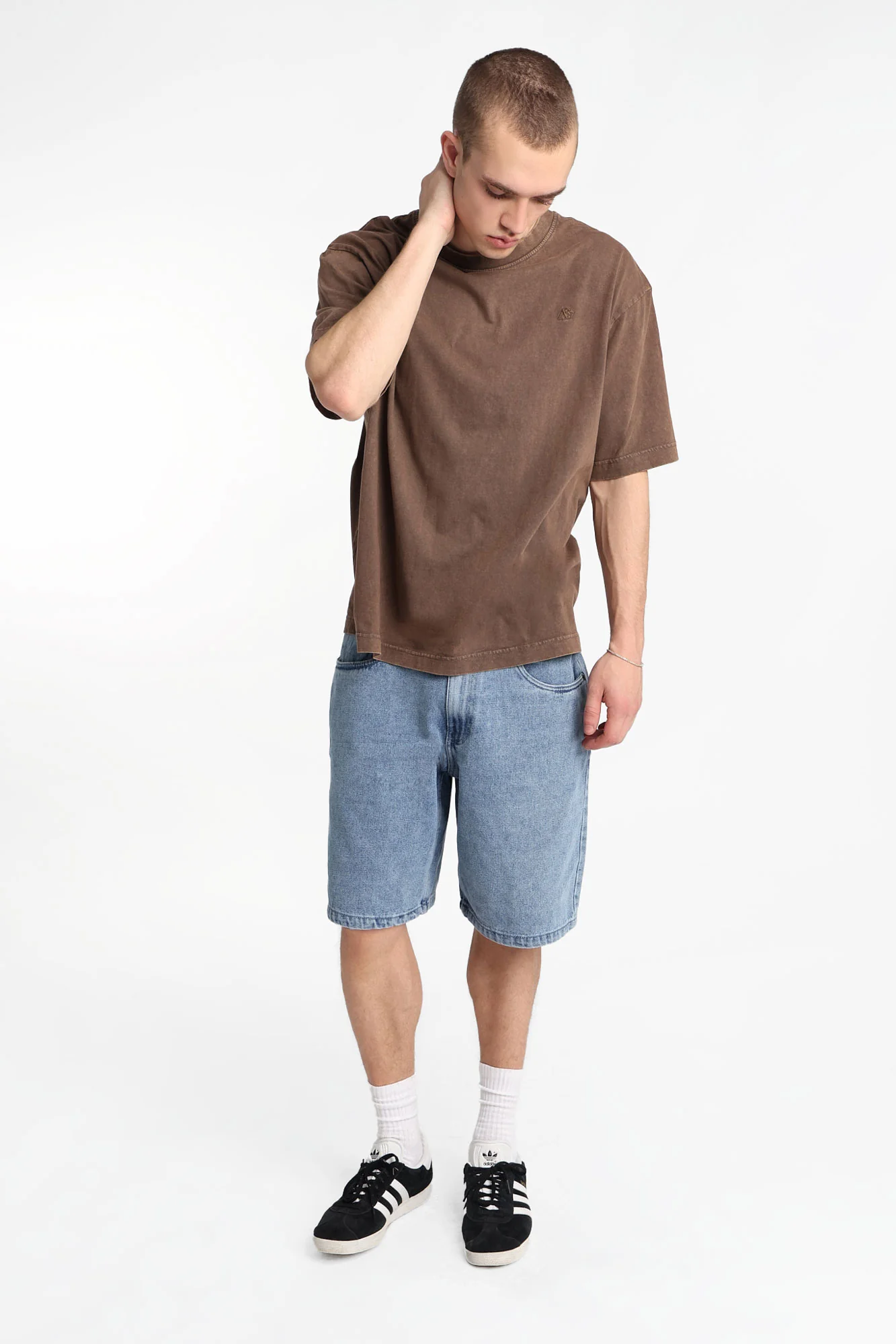 Ford Motor Co. Detroit Embroidered Loose Denim Shorts - Image 5