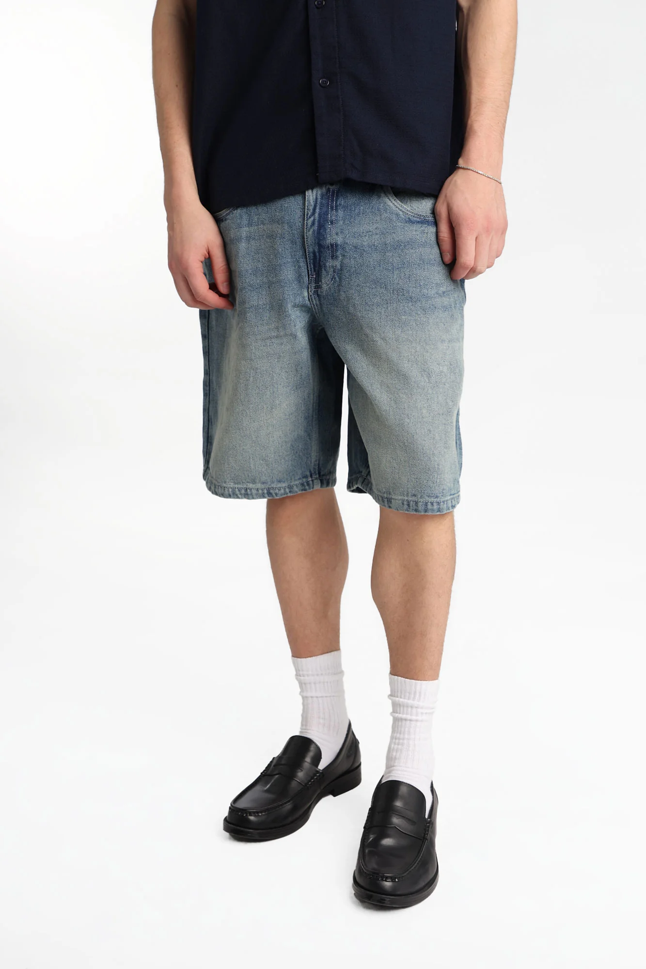 Short en denim ample à écusson Coors Rodeo brodé - Image 3