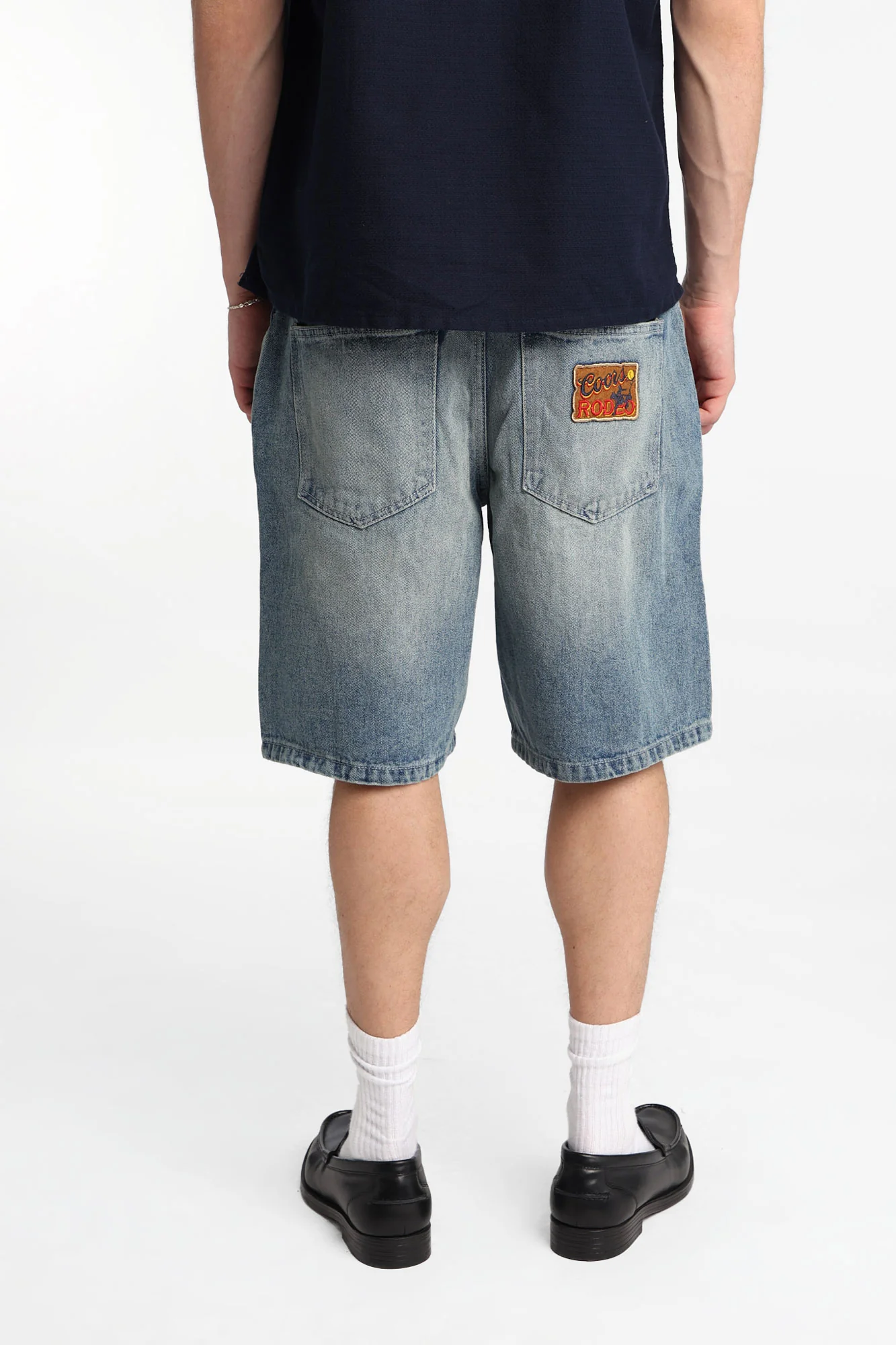 Short en denim ample à écusson Coors Rodeo brodé - Image 4