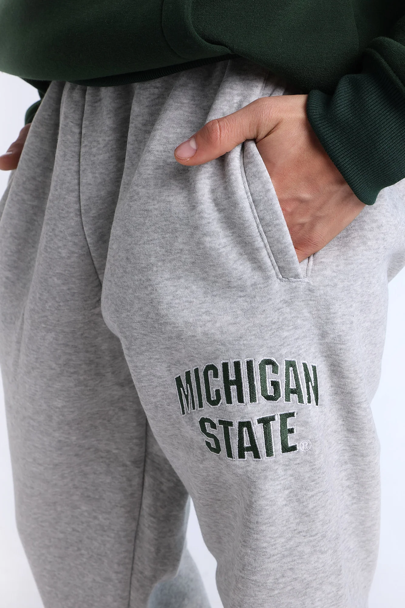 Michigan State Spartans Embroidered Sweatpants - Image 2