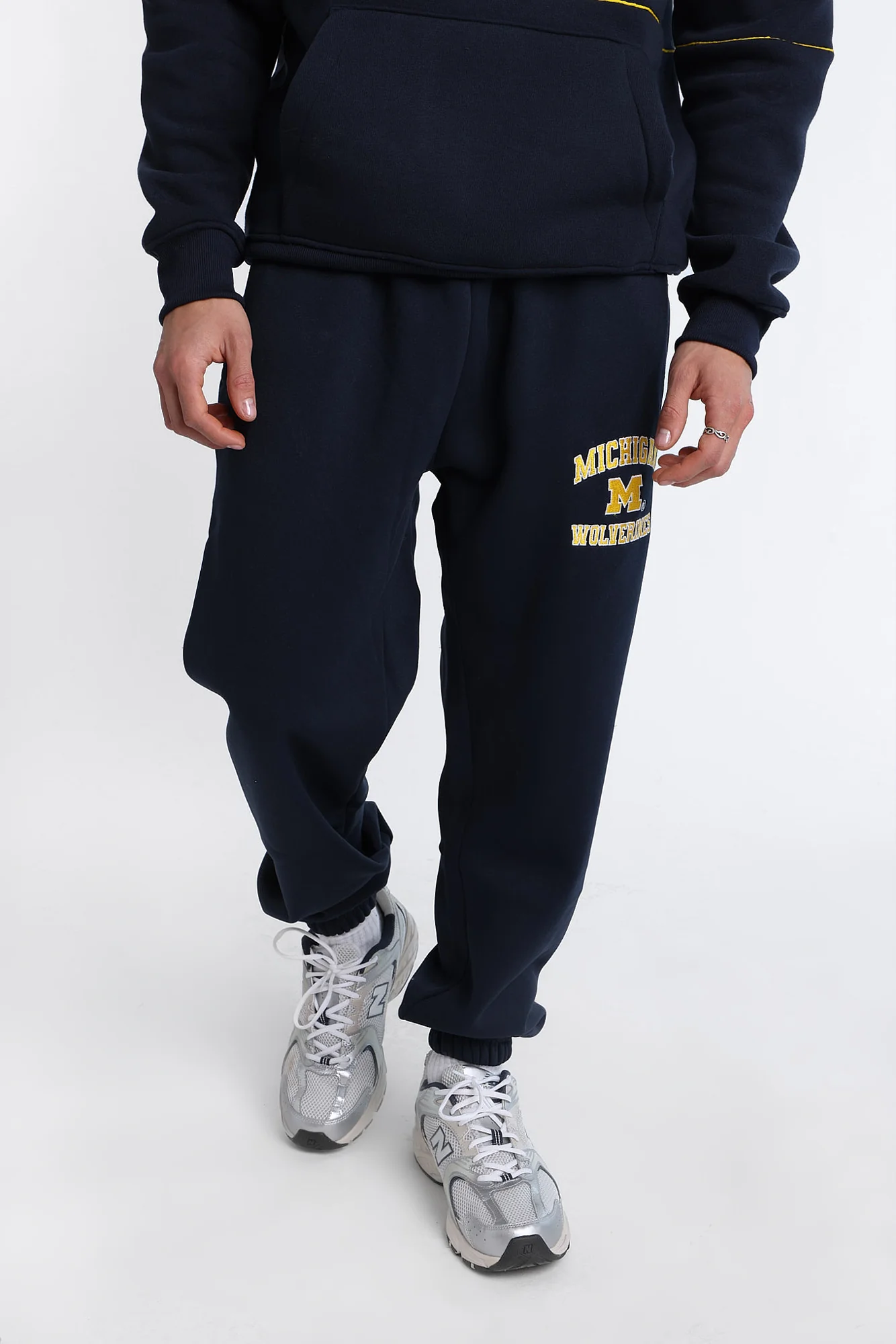 Michigan Wolverines Embroidered Navy Sweatpants