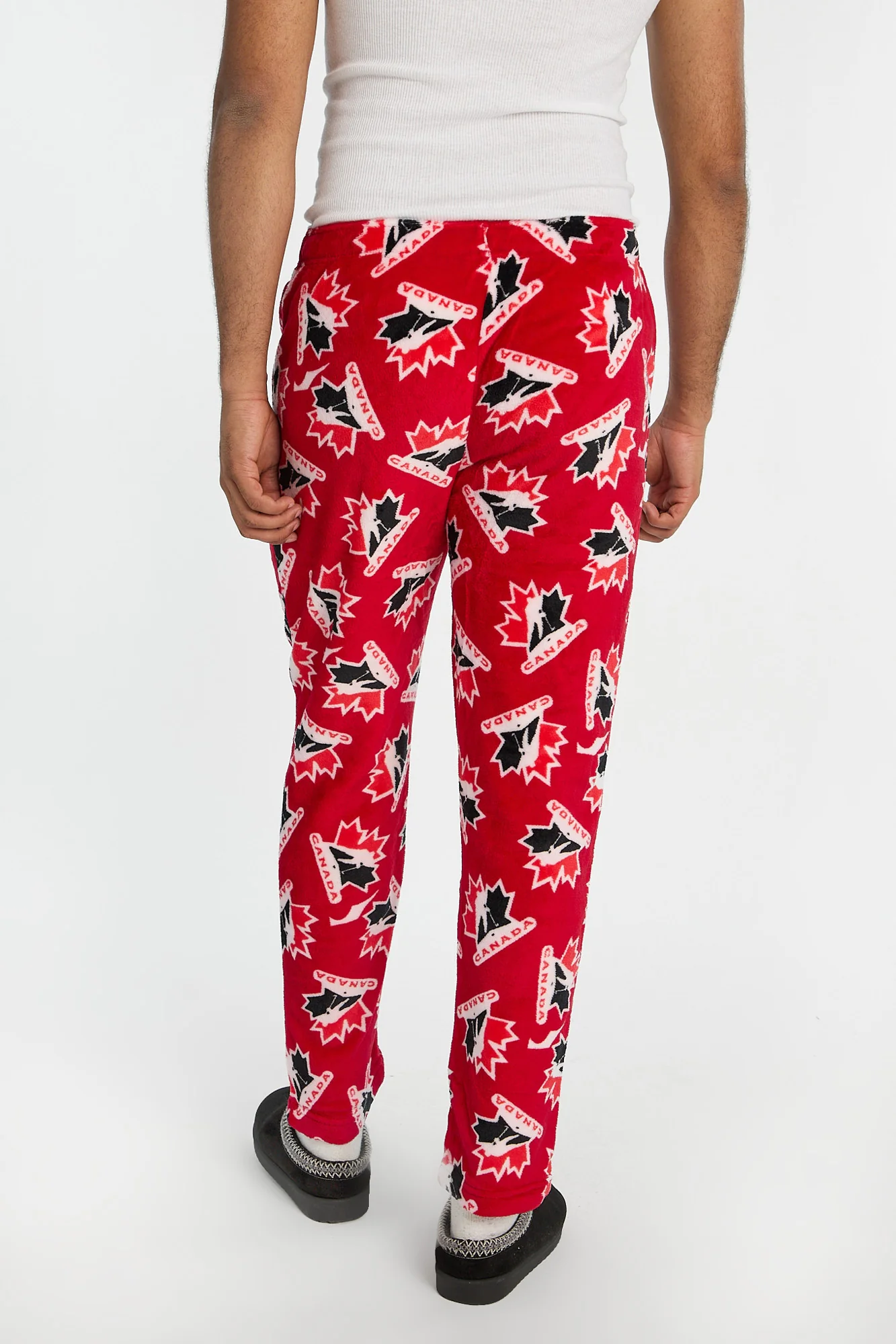 Mens Team Canada Hockey Plush Pajama Pant - Image 3