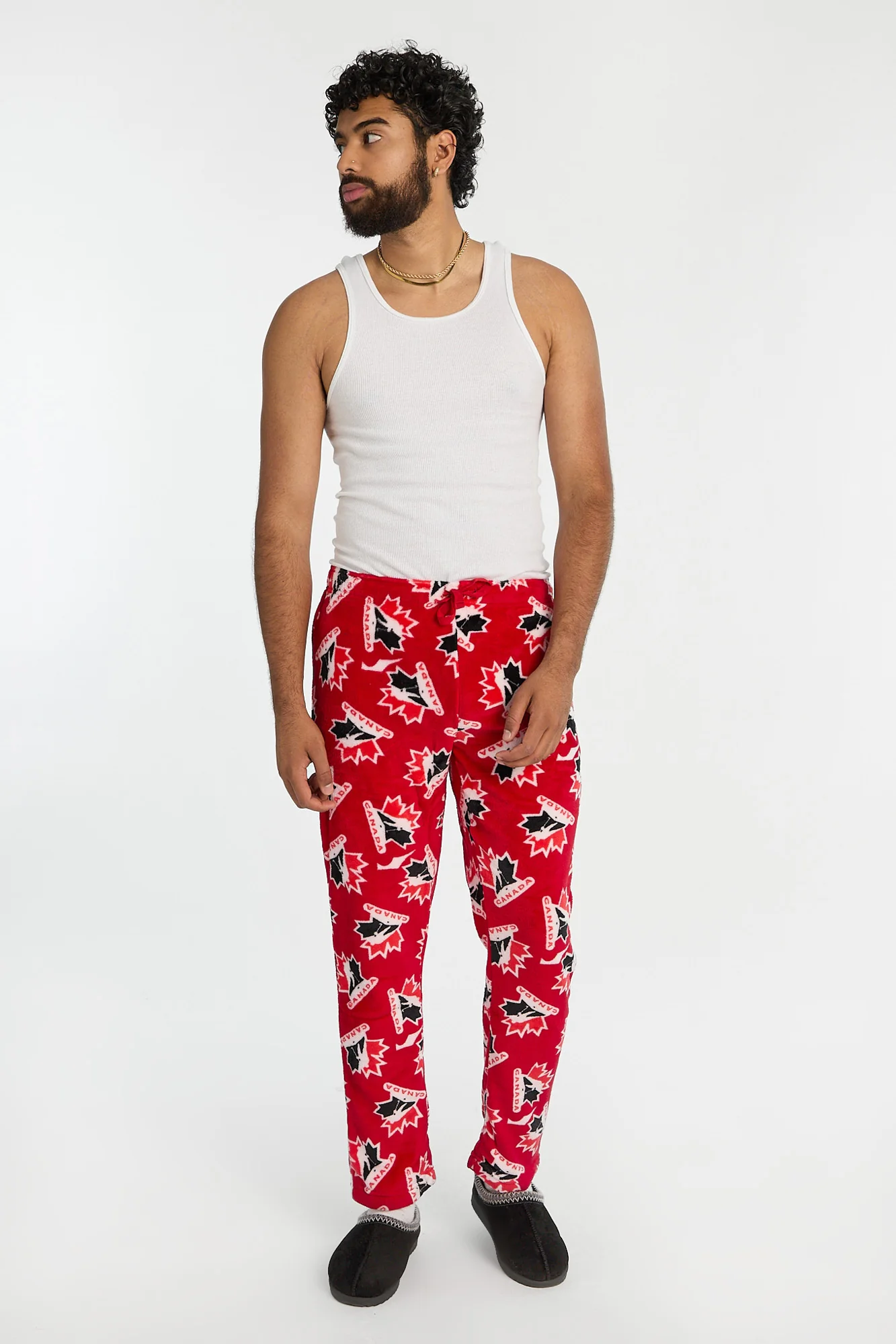 Mens Team Canada Hockey Plush Pajama Pant - Image 4