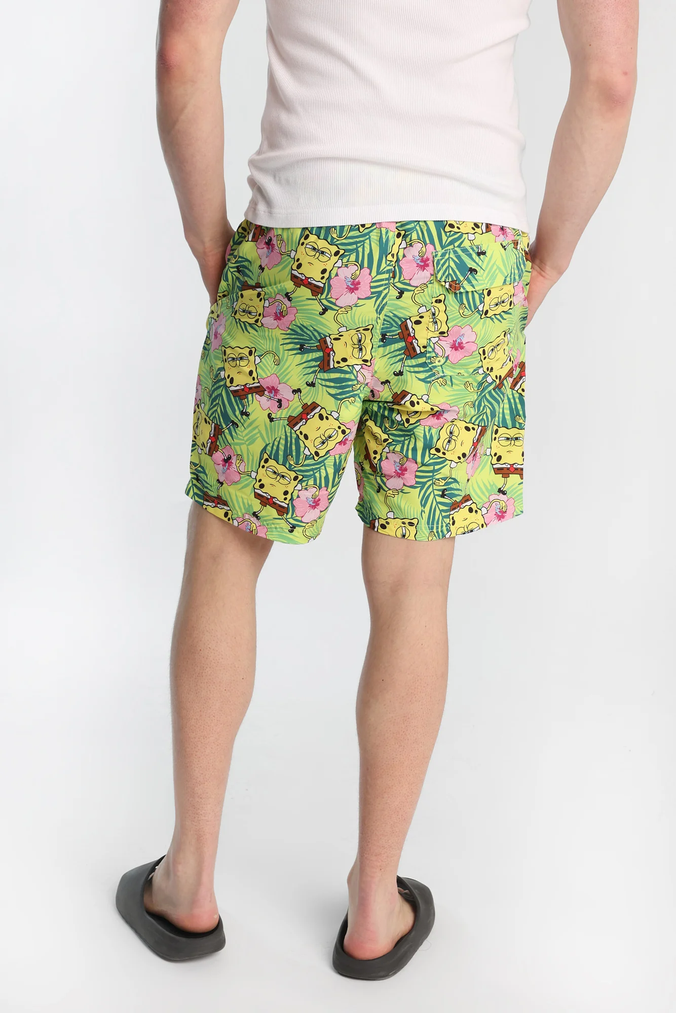 SpongeBob Floral Swim Shorts 7" - Image 3