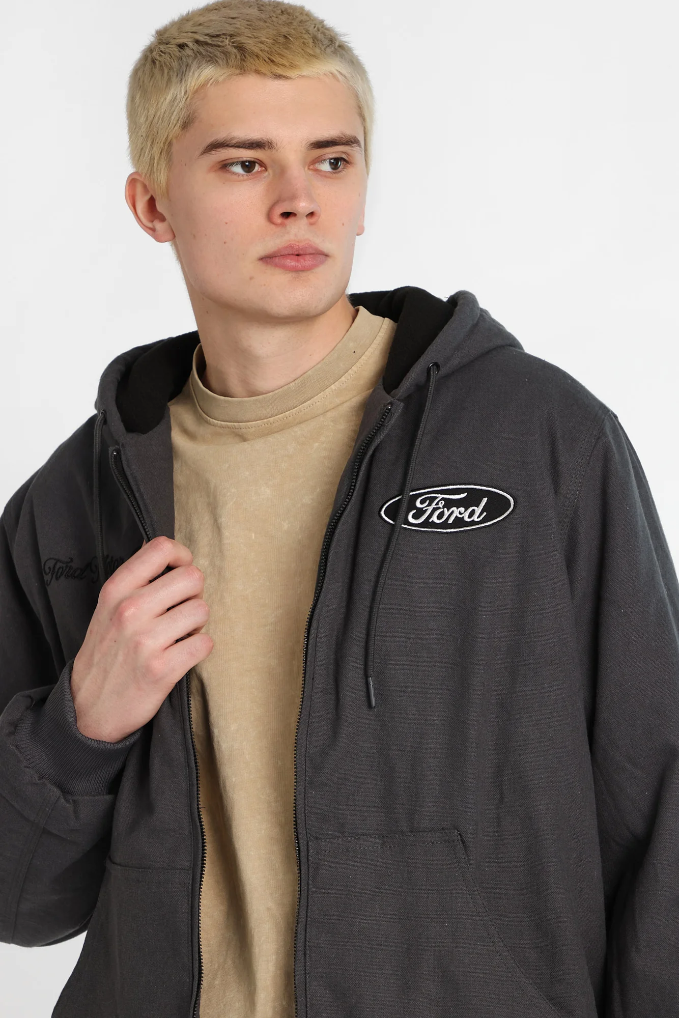 Veste de travail à capuchon en coton-canvas Ford - Image 3