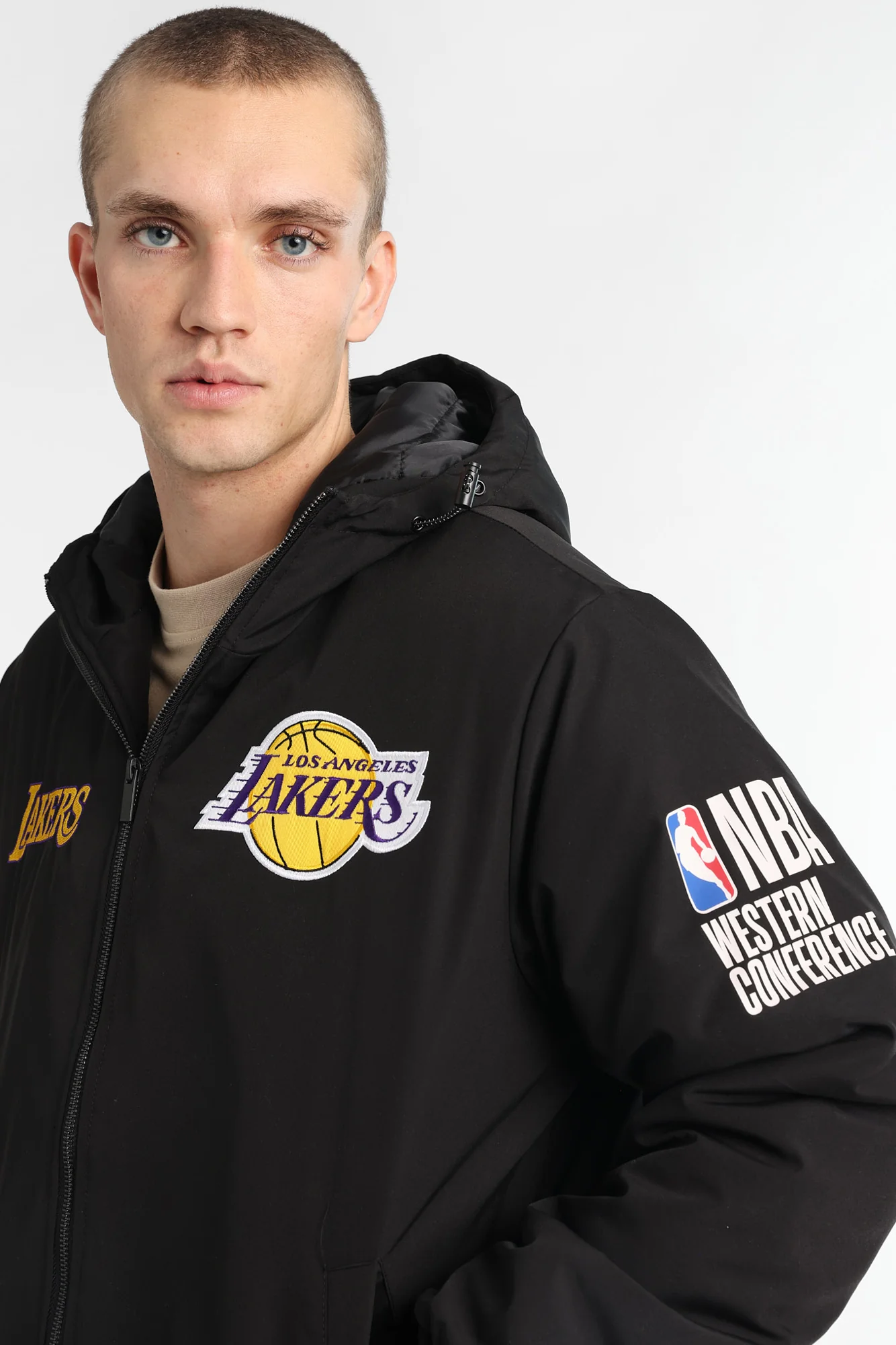 Veste bomber à capuche Los Angeles Lakers - Image 2