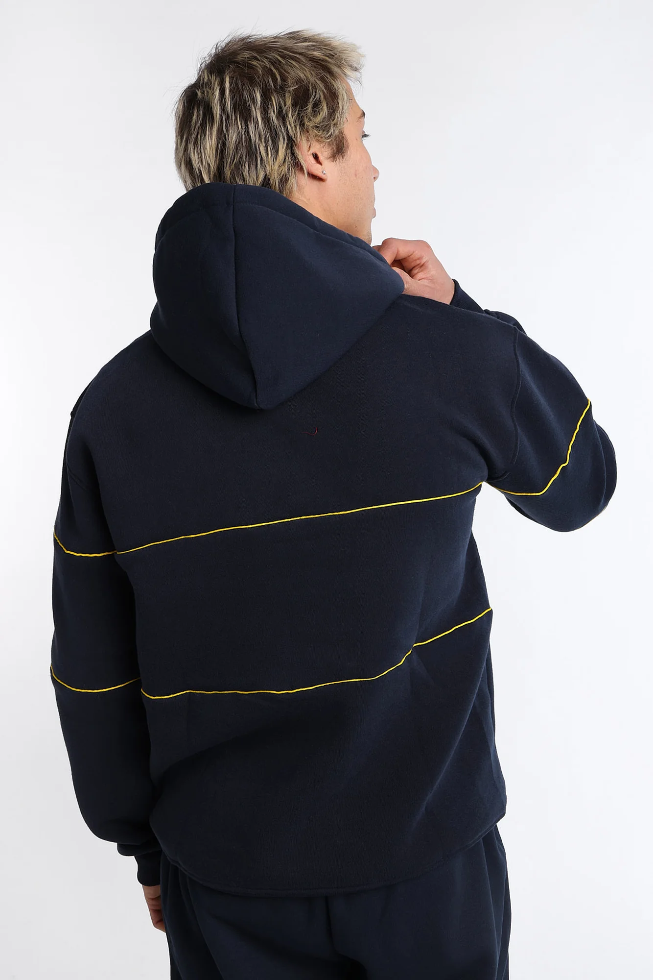 Michigan M Embroidered Panel Hoodie - Image 3