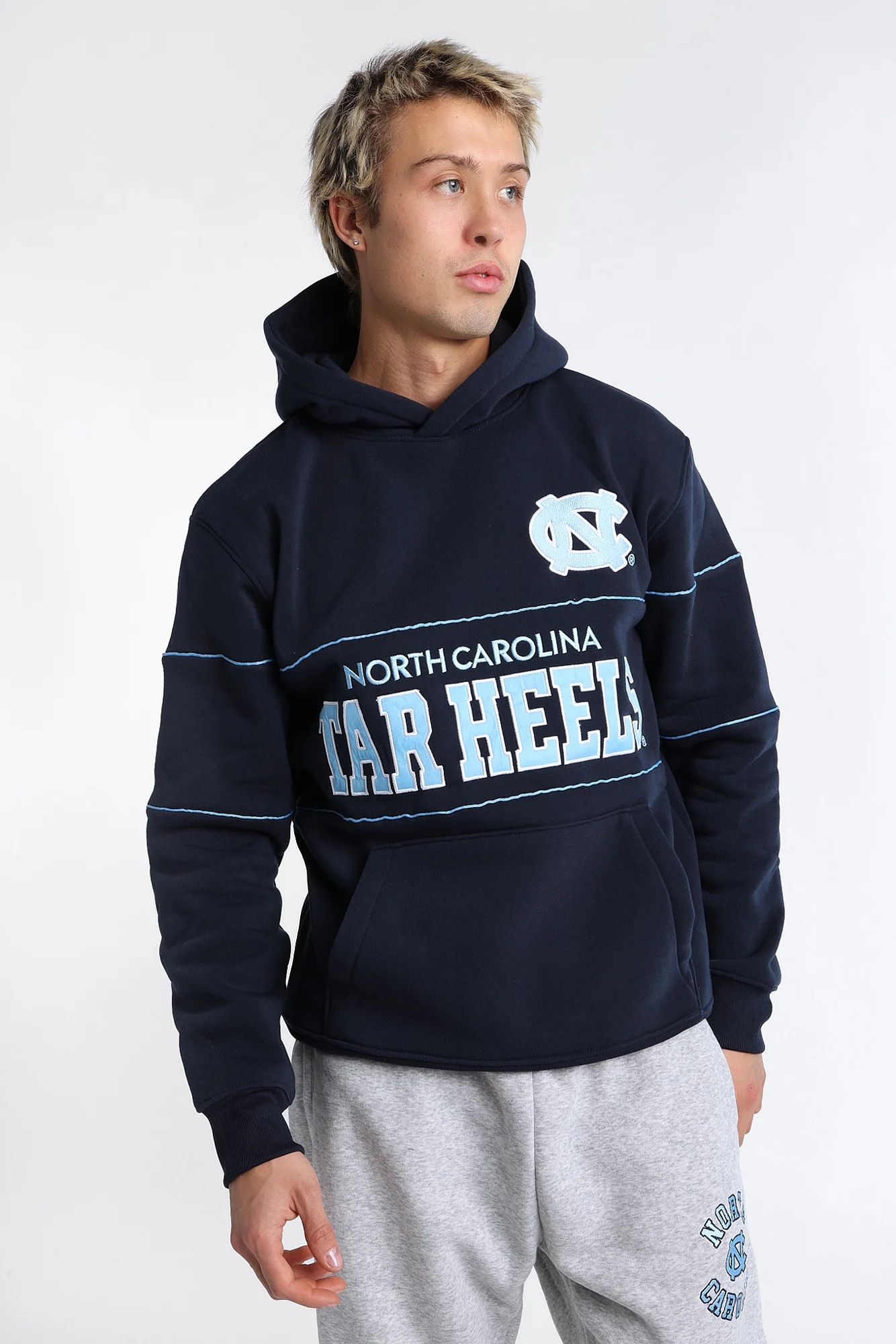 North Carolina Tar Heels Embroidered Panel Hoodie