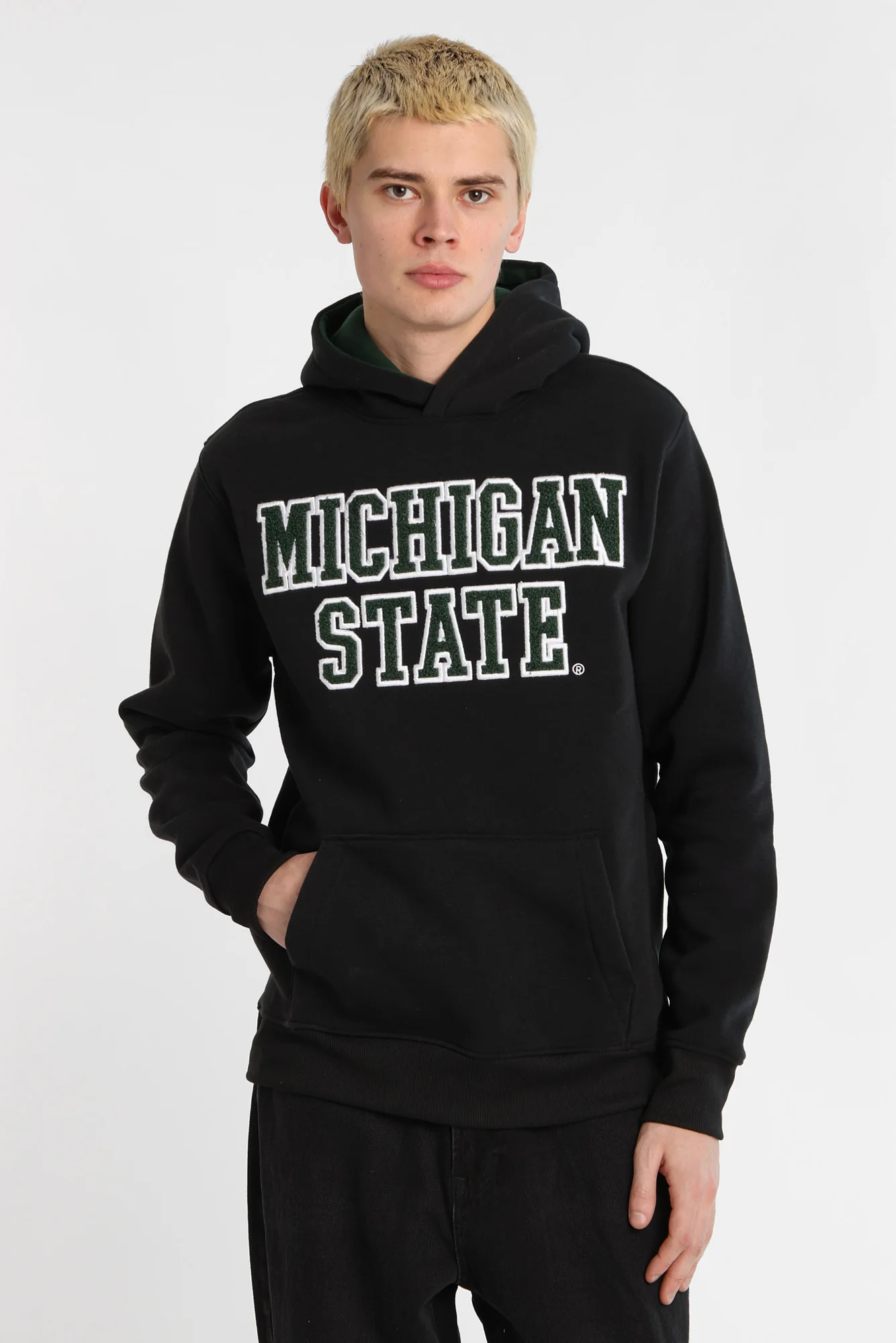 Michigan State Spartans Chenille Contrast Hoodie