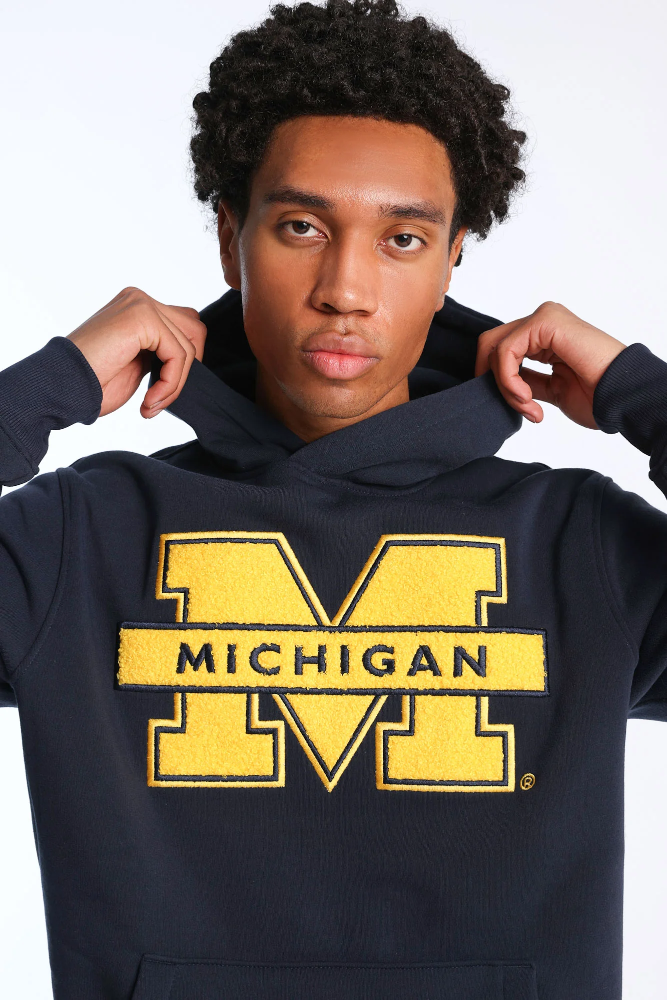 Michigan Wolverines Chenille Logo Hoodie - Image 2