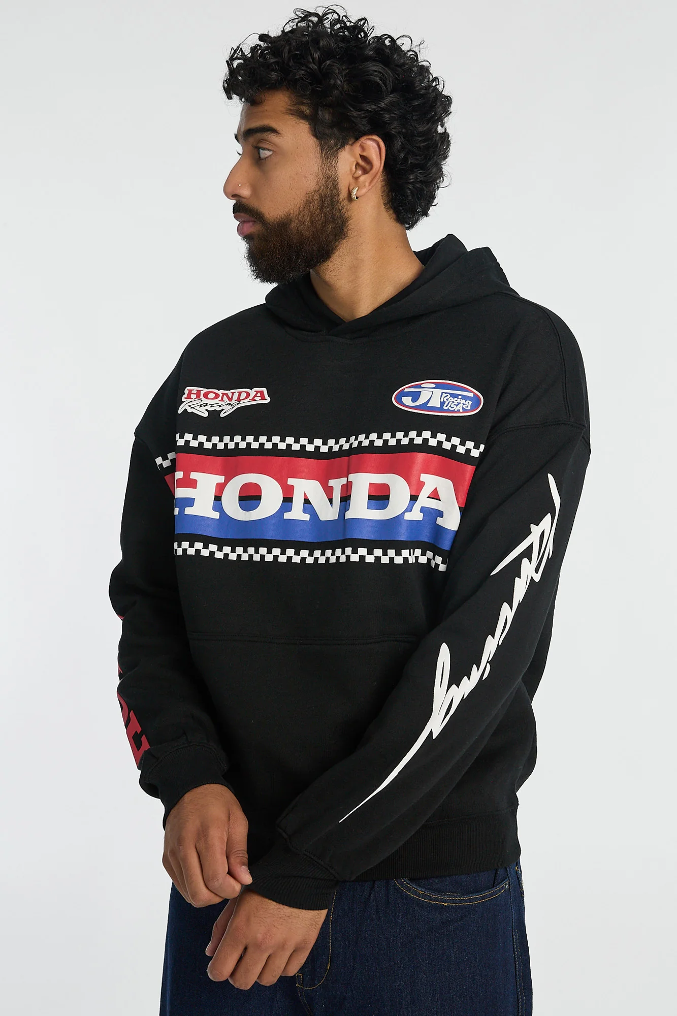 Haut à capuchon imprimé Honda - Image 5